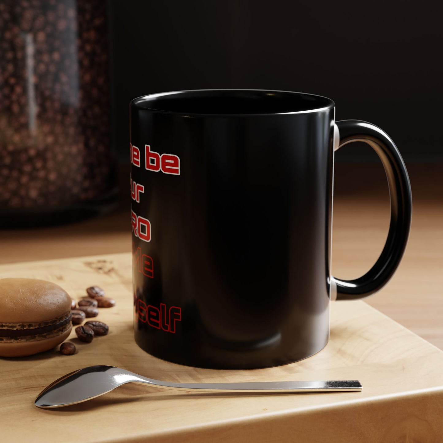 BlackOnion Coffee Mug - 11oz with Workout Motif ‘Let me be your Hero’🔥💪🫵