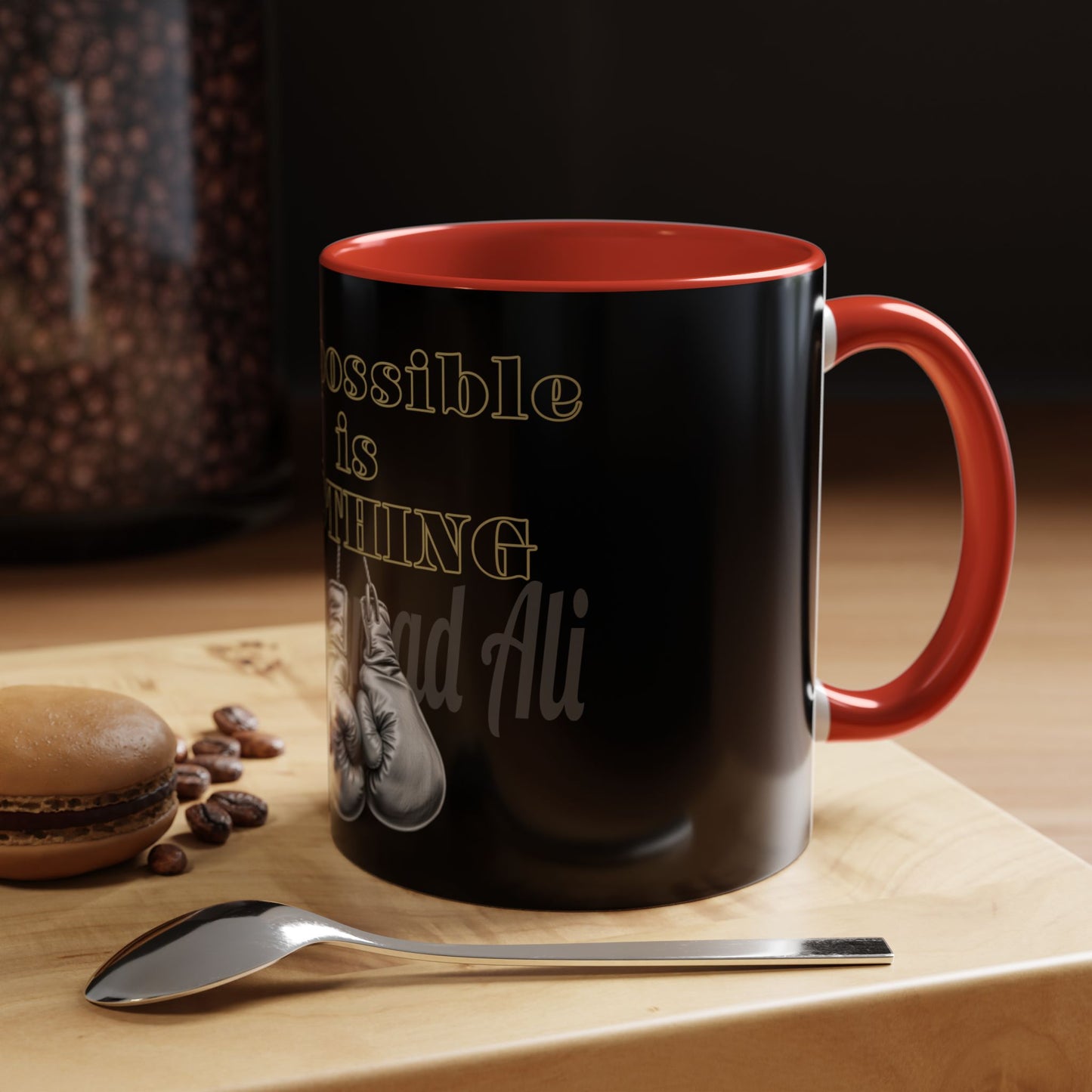 BlackOnion Coffee Mug 2 with Workout Motif ‘Impossible is NothingV2’🫵🔥💪