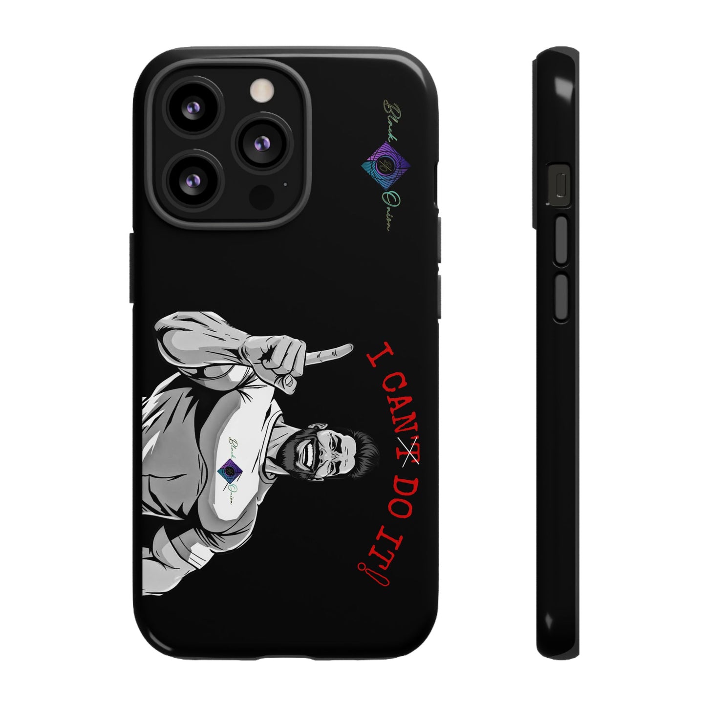 BlackOnion Brand New Phone Case - with Motivational Workout Motif’I Can Do It ‘💪🔥🫵