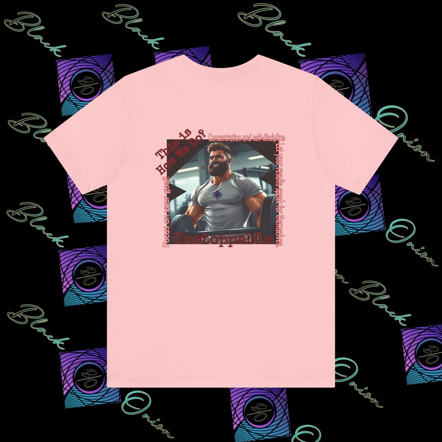 BlackOnion 'Unstoppable' T-Shirt with Workout Motif ๐ช๐ฅ