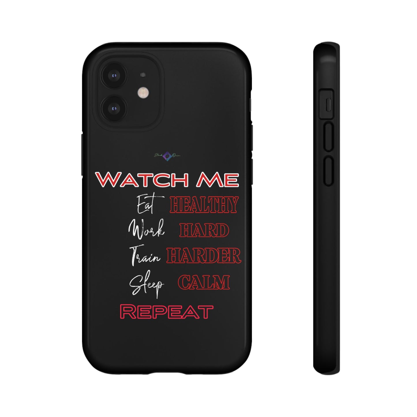 BlackOnion Phone Case -with Motivational Motif 'Watch Me' 💪🔥🫵