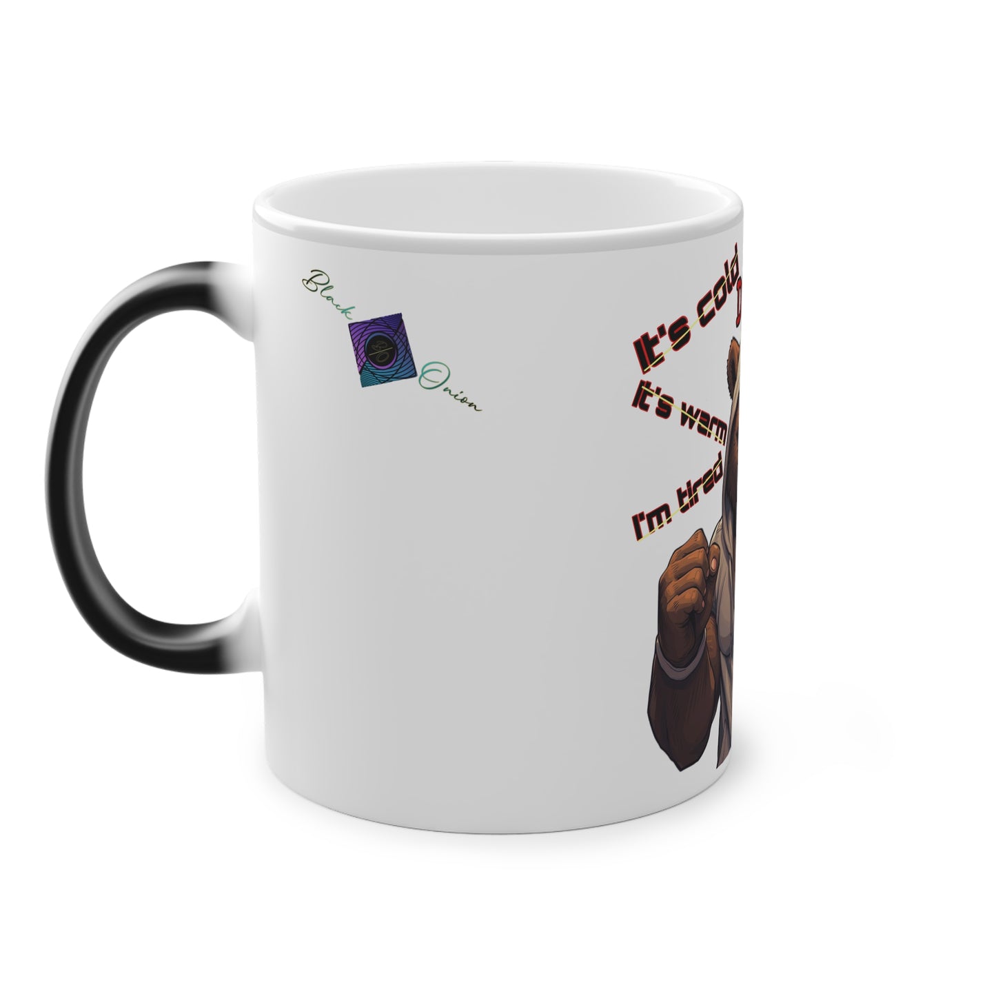 BlackOnion Color Changing Mug with Workout Motif ‘Mike 13’ 💪🔥🫵
