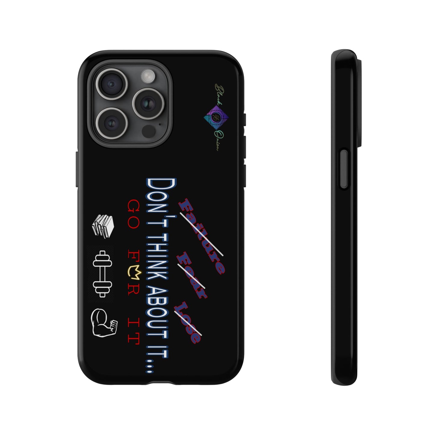BlackOnion Brand New Phone Case - with Motivational Workout Motif’Don’t think ‘💪🔥🫵