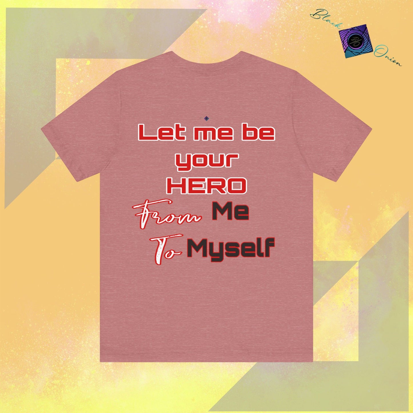 BlackOnion T-Shirt with Workout Motif “Let me be your Hero” 🫵🔥💪