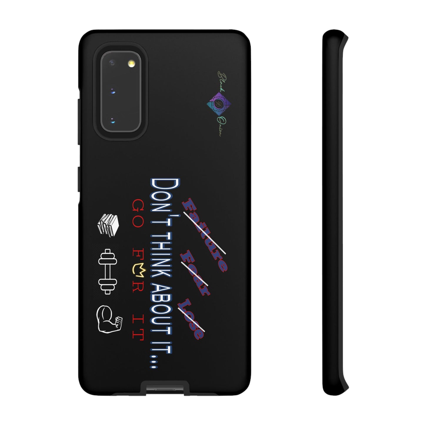 BlackOnion Brand New Phone Case - with Motivational Workout Motif’Don’t think ‘💪🔥🫵