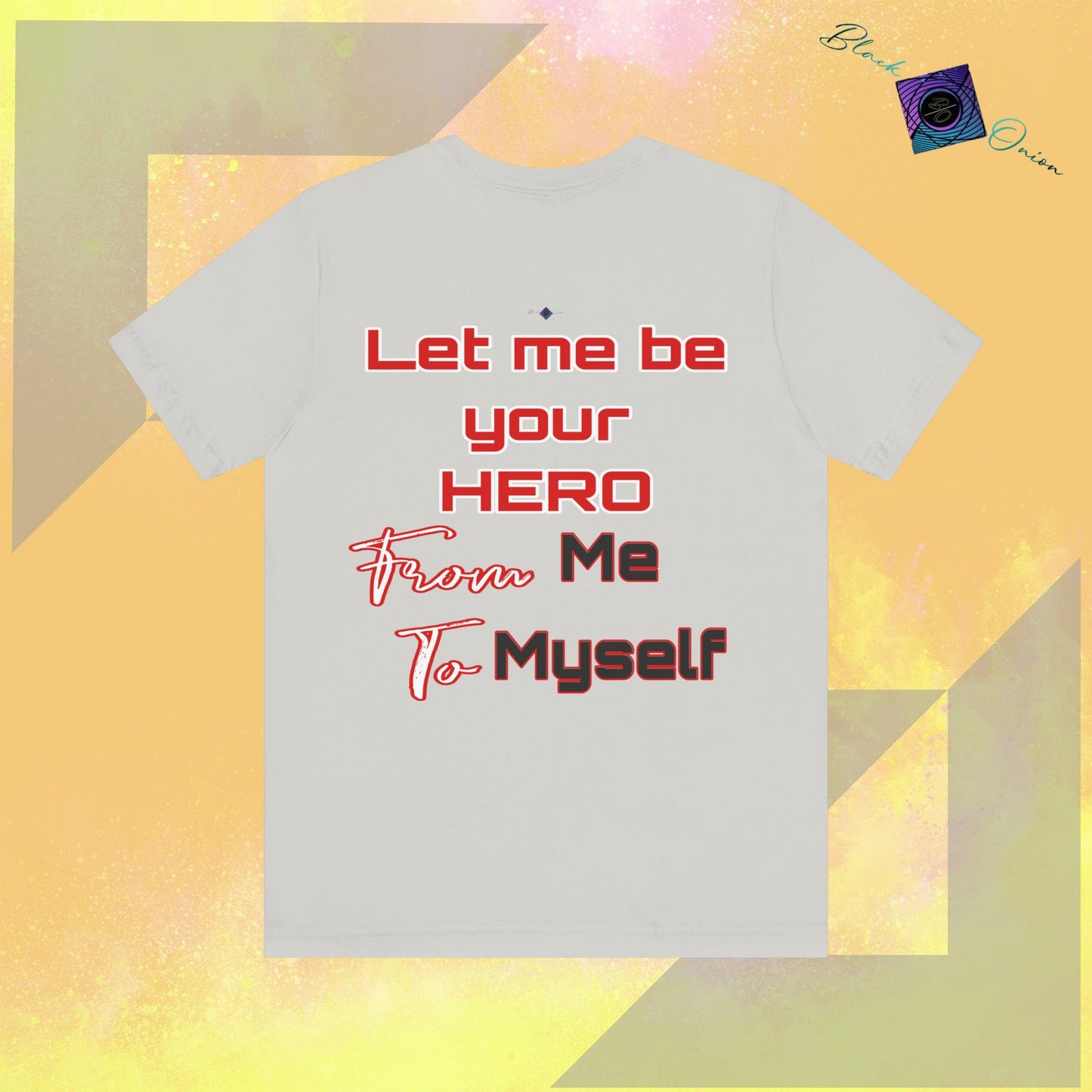 BlackOnion T-Shirt with Workout Motif “Let me be your Hero” 🫵🔥💪