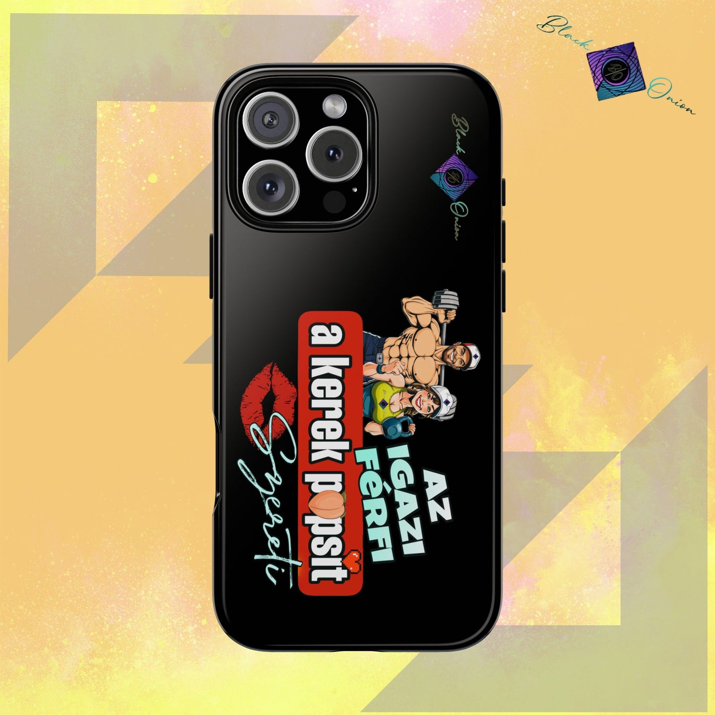 BlackOnion Brand New Phone Case - with Motivational Workout Motif ‘Az igazi férfi ‘💪🔥🫵