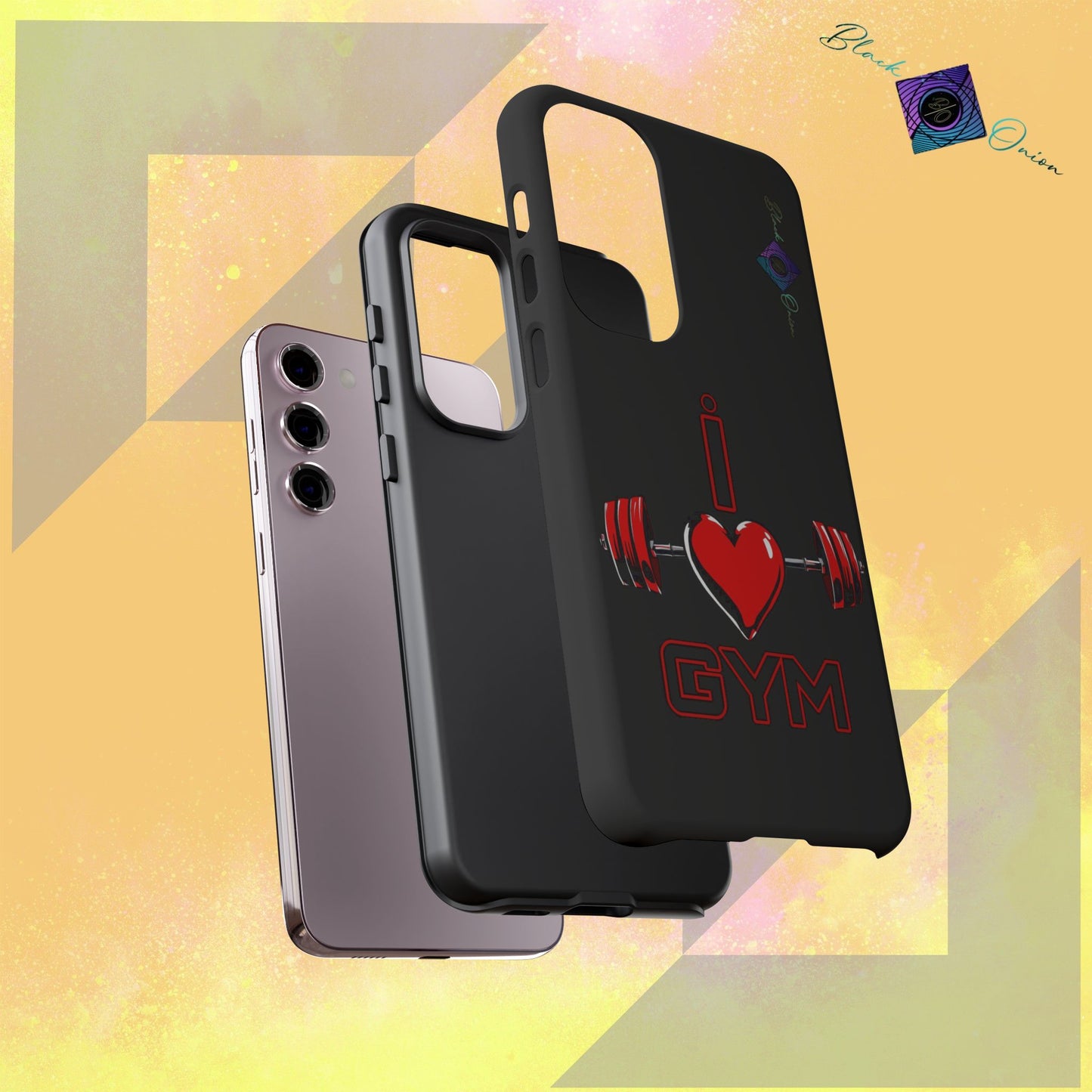 BlackOnion Brand New Phone Case - with Motivational Workout Motif’I Love Gym ‘💪🔥🫵