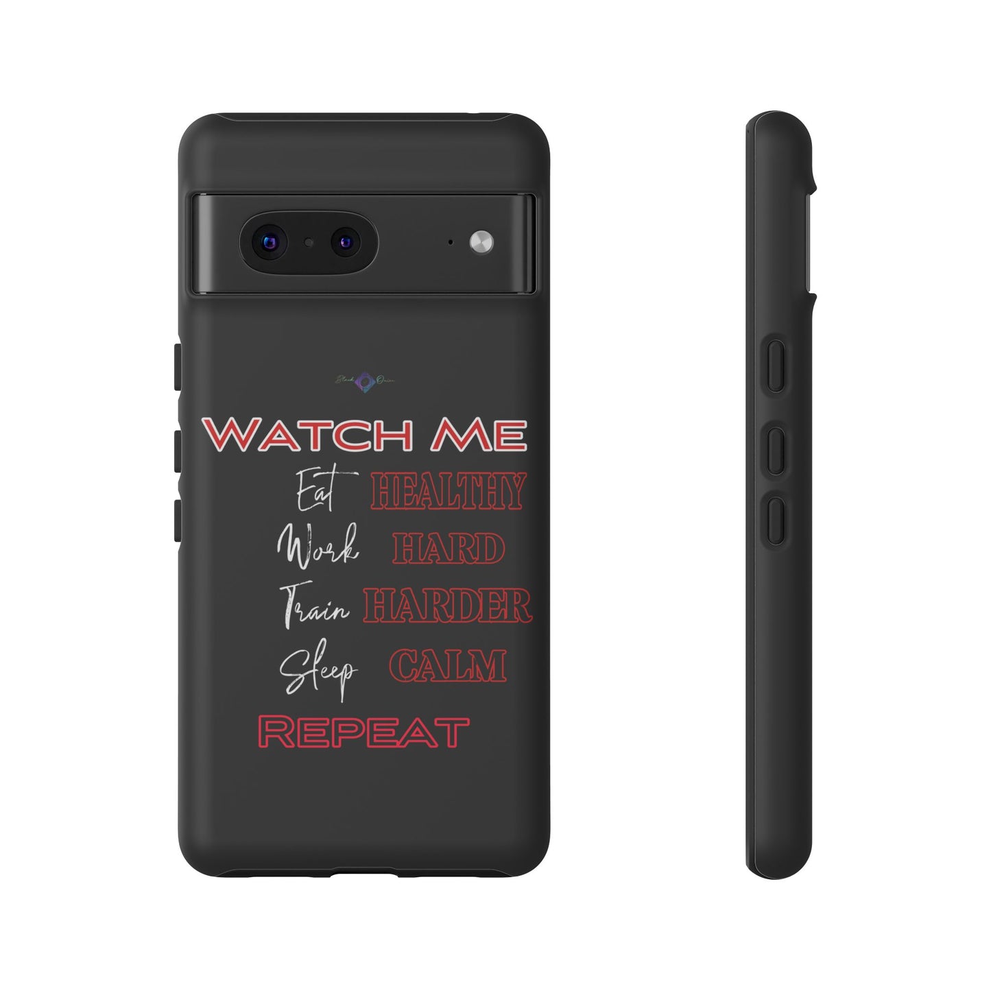 BlackOnion Phone Case -with Motivational Motif 'Watch Me' 💪🔥🫵