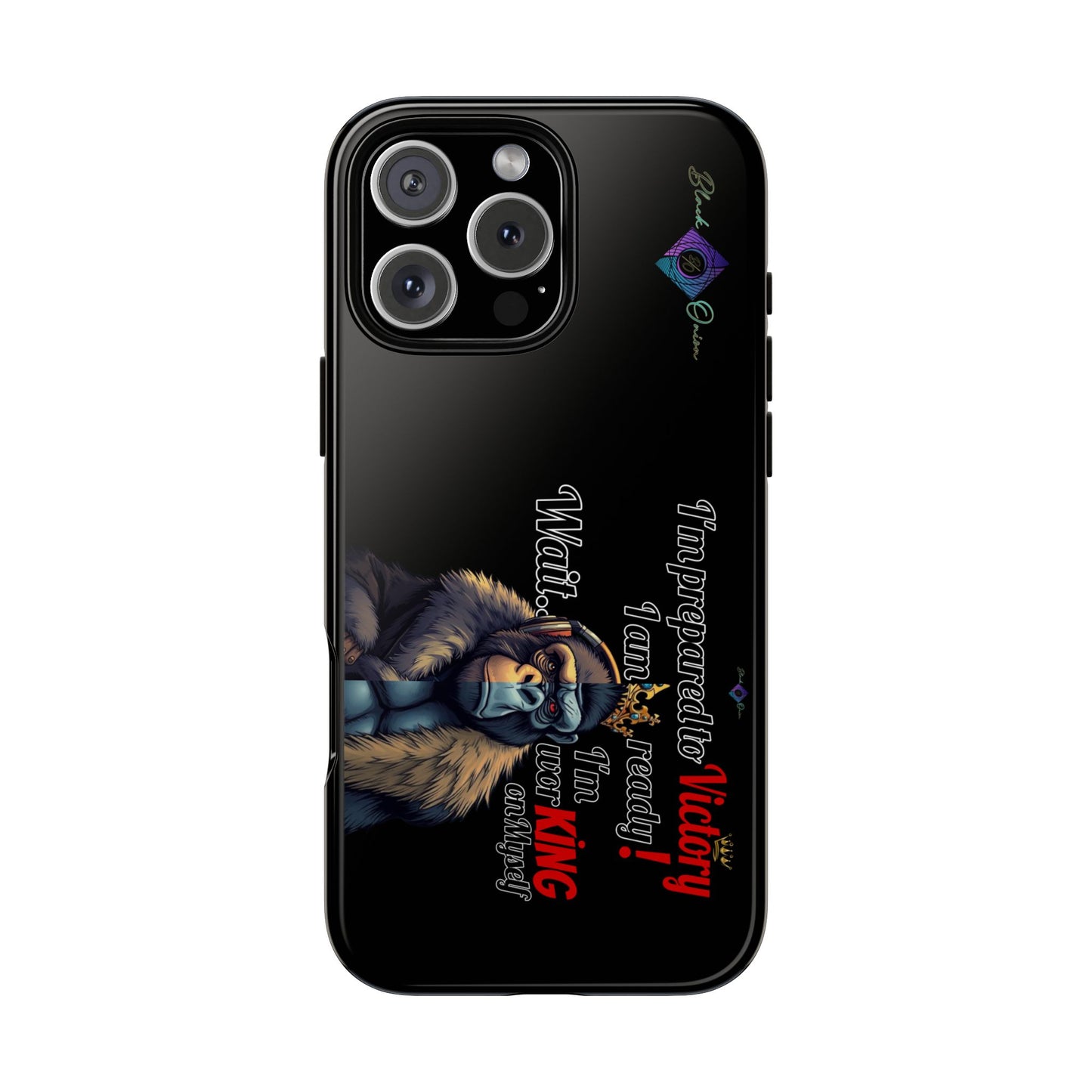 BlackOnion Brand New Phone Case - with Motivational Workout Motif’Victory 👑‘💪🔥🫵