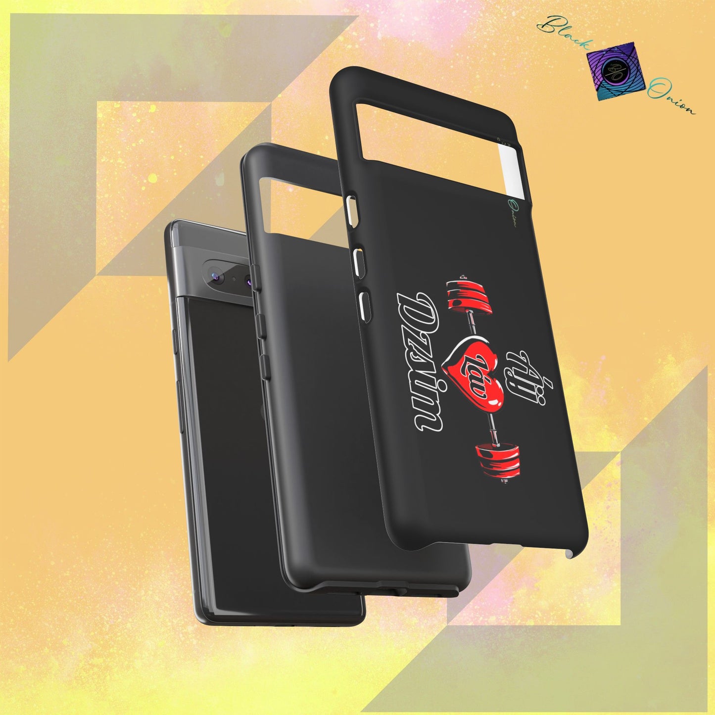 BlackOnion Brand New Phone Case - with Motivational Workout Motif’Ájj Láv Dzsim ‘💪🔥🫵