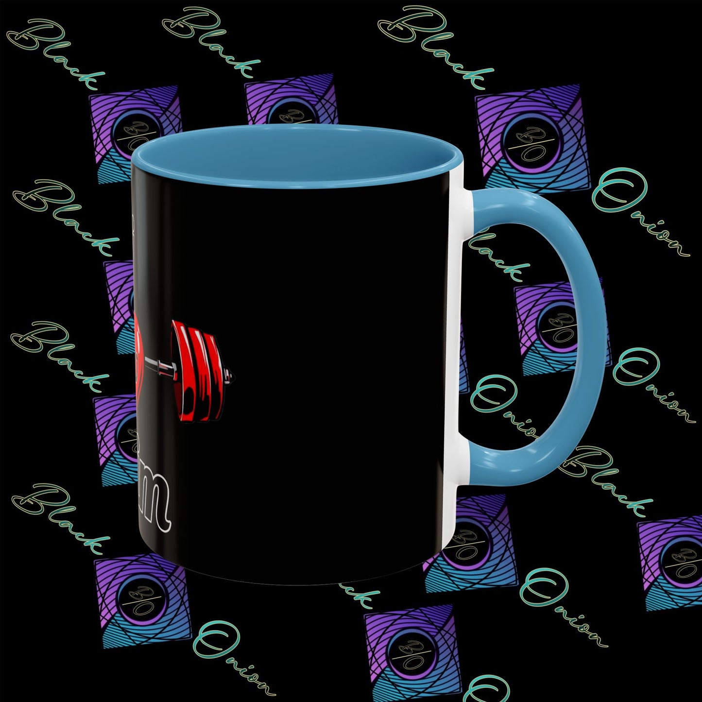 BlackOnion Coffee Mug - 11oz with Workout Motif ‘ÁjjLávDzsi’🔥💪🫵