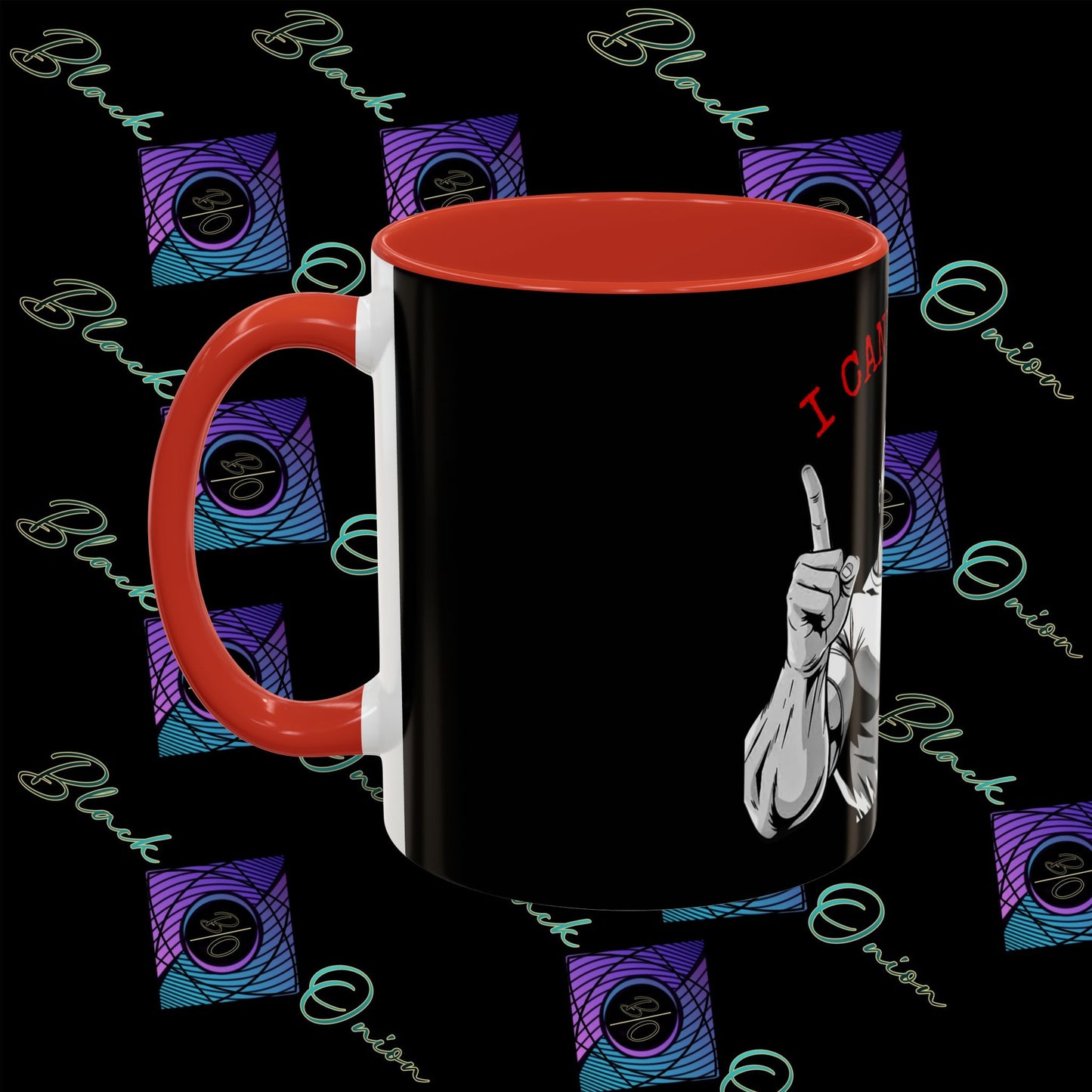 BlackOnion Coffee Mug 2 with Workout Motif ‘I Can Do It V2’🫵🔥💪