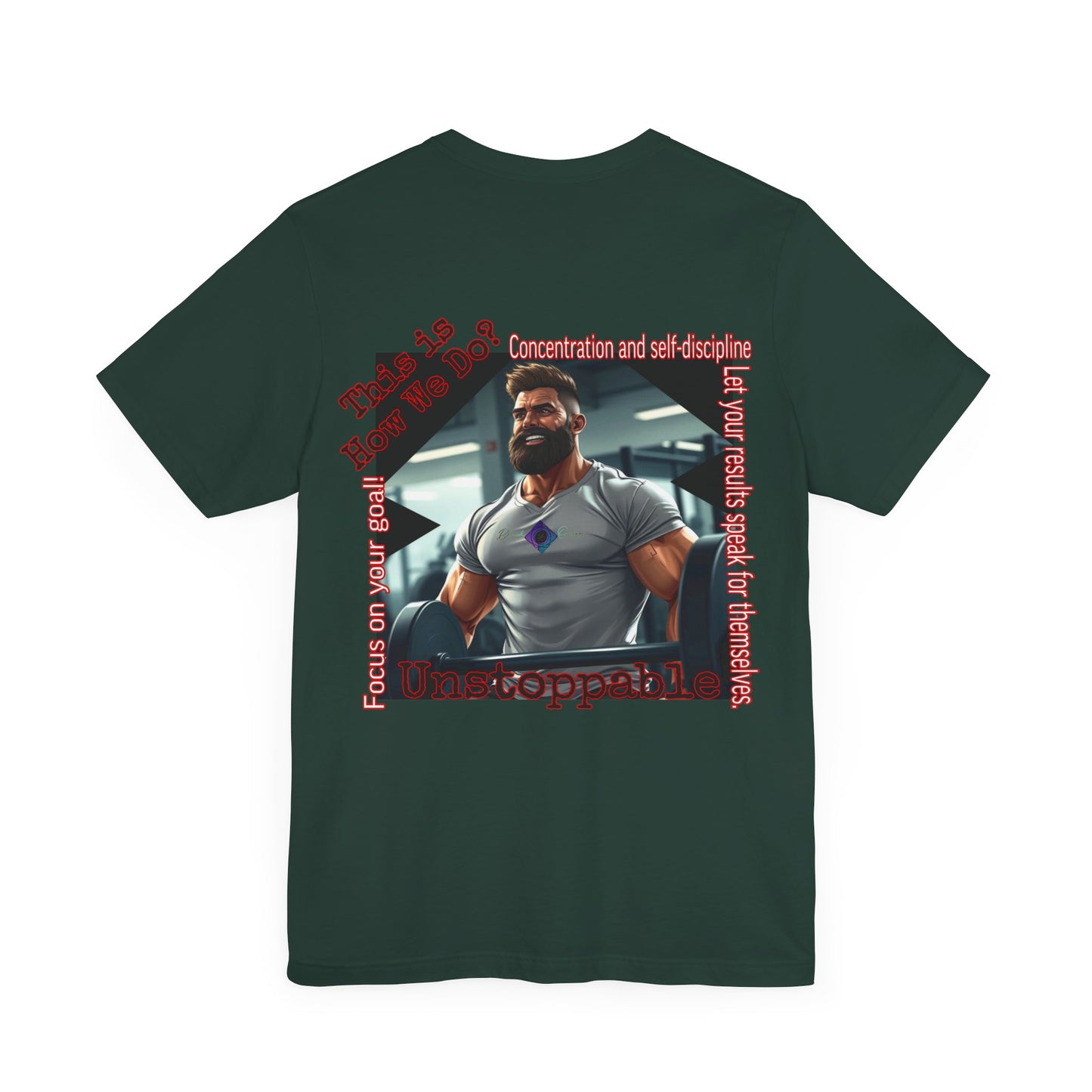 BlackOnion T-Shirt with Workout Motif “Unstoppable “💪🔥🫵