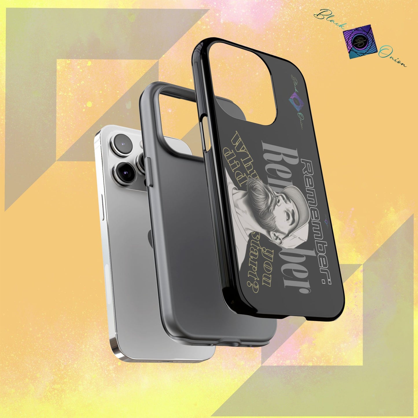 BlackOnion Brand New Phone Case - with Motivational Workout Motif’Remember ‘💪🔥🫵
