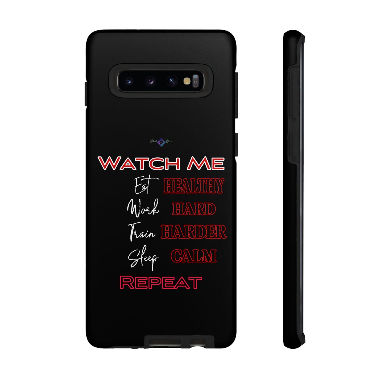 BlackOnion Phone Case -with Motivational Motif 'Watch Me' 💪🔥🫵