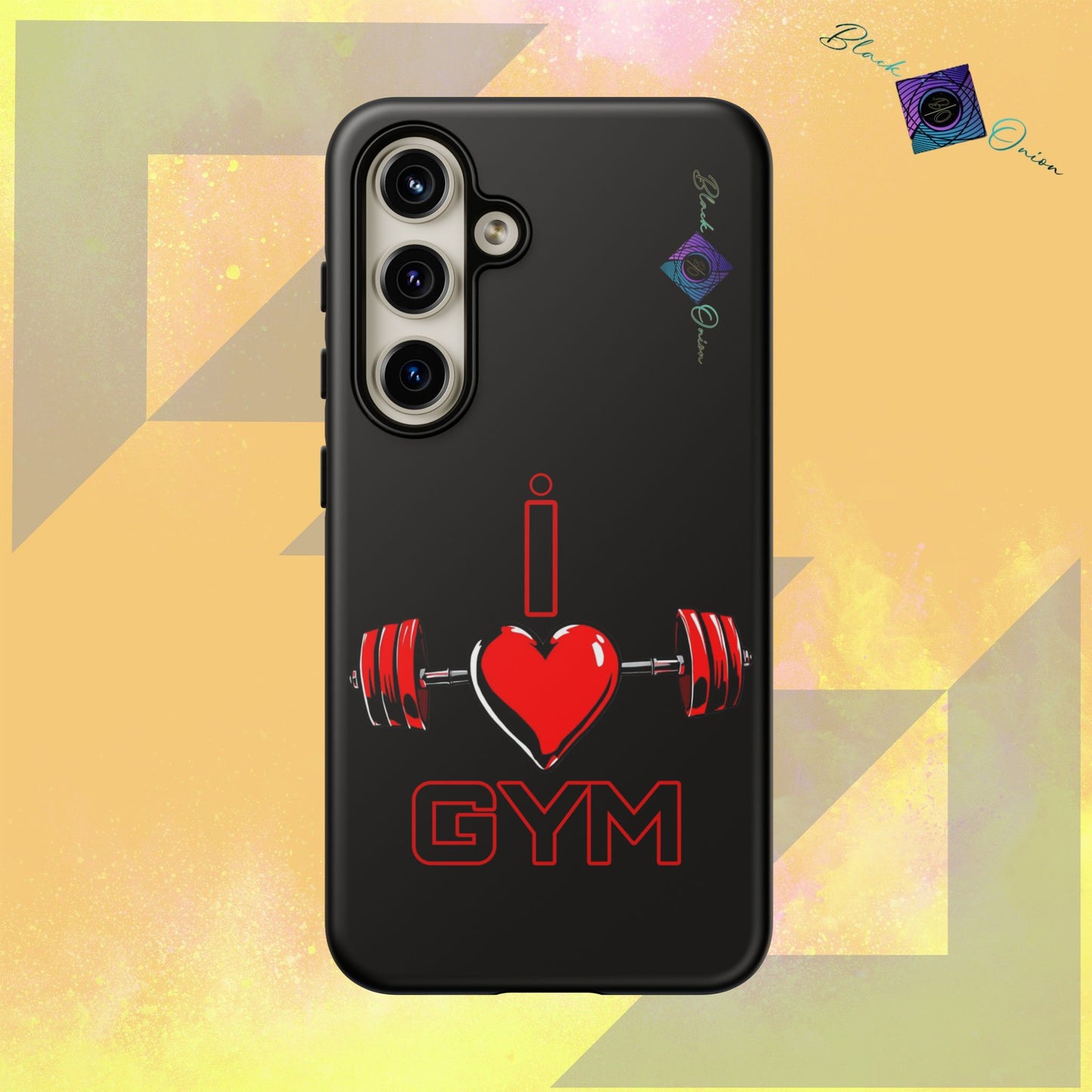 BlackOnion Brand New Phone Case - with Motivational Workout Motif’I Love Gym ‘💪🔥🫵
