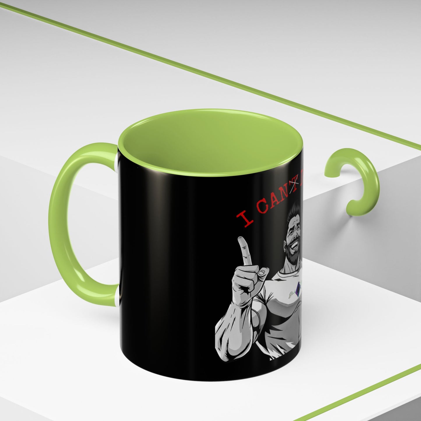 BlackOnion Coffee Mug 2 with Workout Motif โI Can Do It V2โ๐ซต๐ฅ๐ช