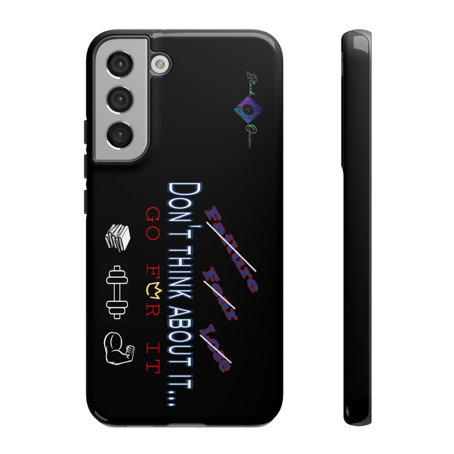 BlackOnion Brand New Phone Case - with Motivational Workout Motif’Don’t think ‘💪🔥🫵