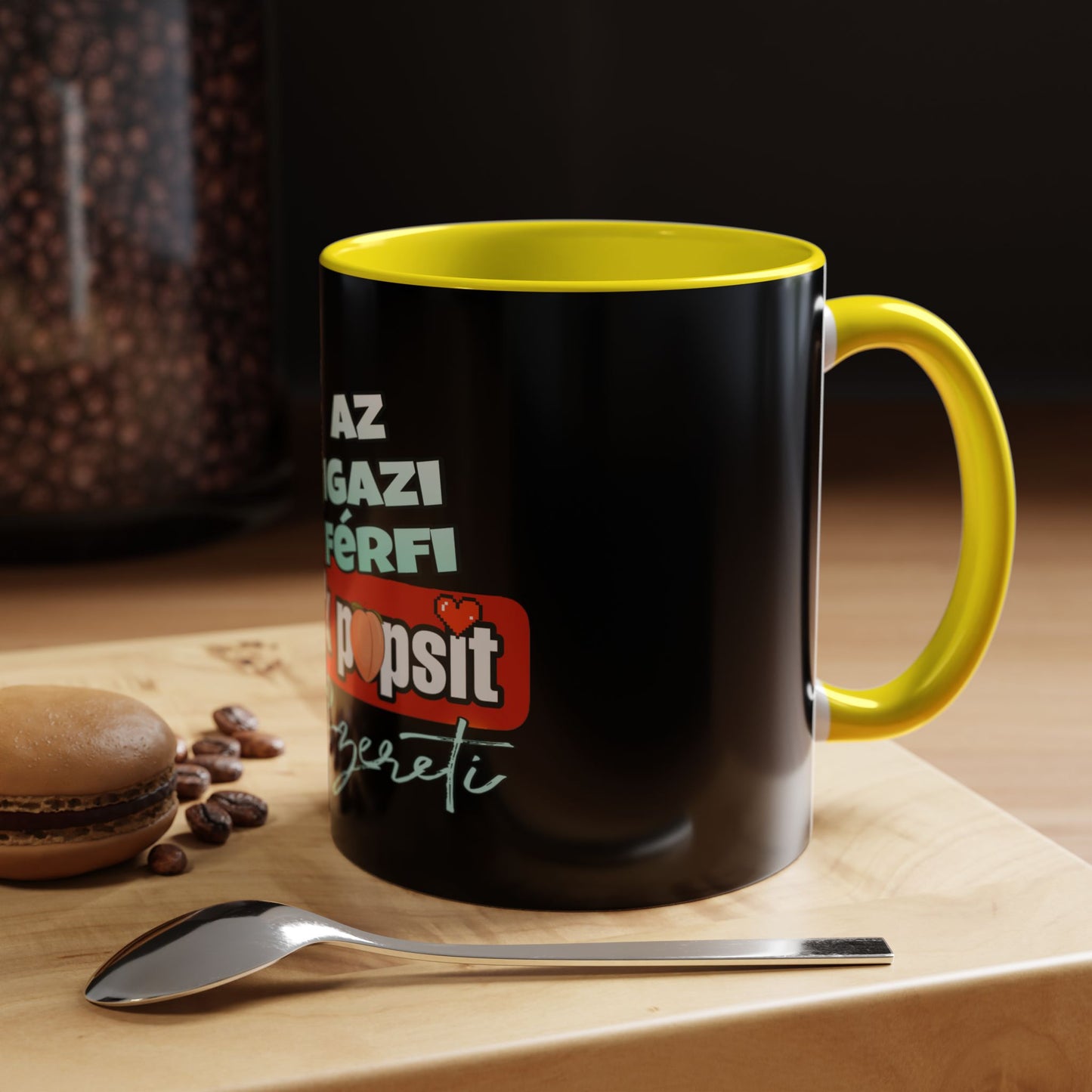BlackOnion Coffee Mug Serial 2 with Workout Motif ‘Az igazi férfiak a kerek popsit szeretik ‘🫵🔥💪