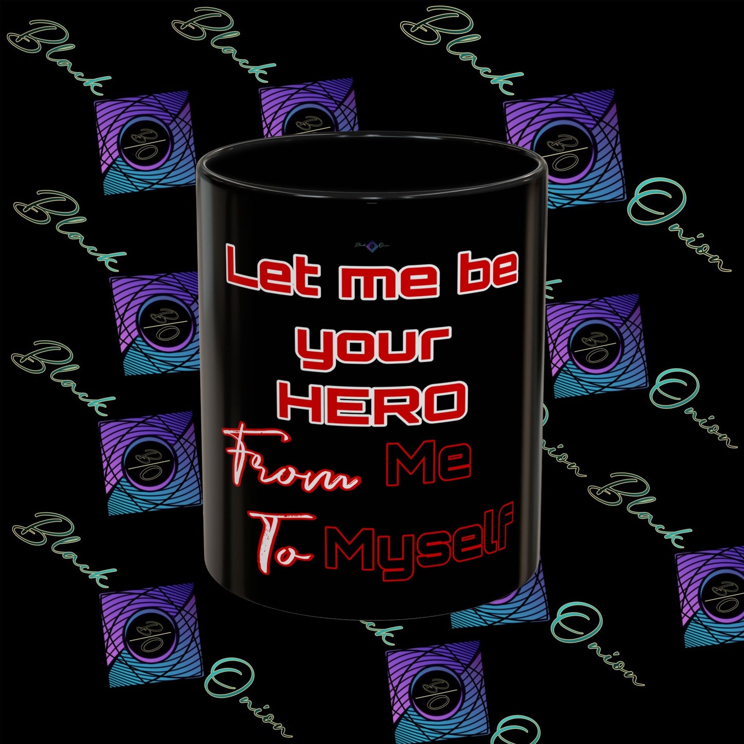BlackOnion Coffee Mug Serial 2 with Workout Motif ‘Let me be your Hero’🫵🔥💪