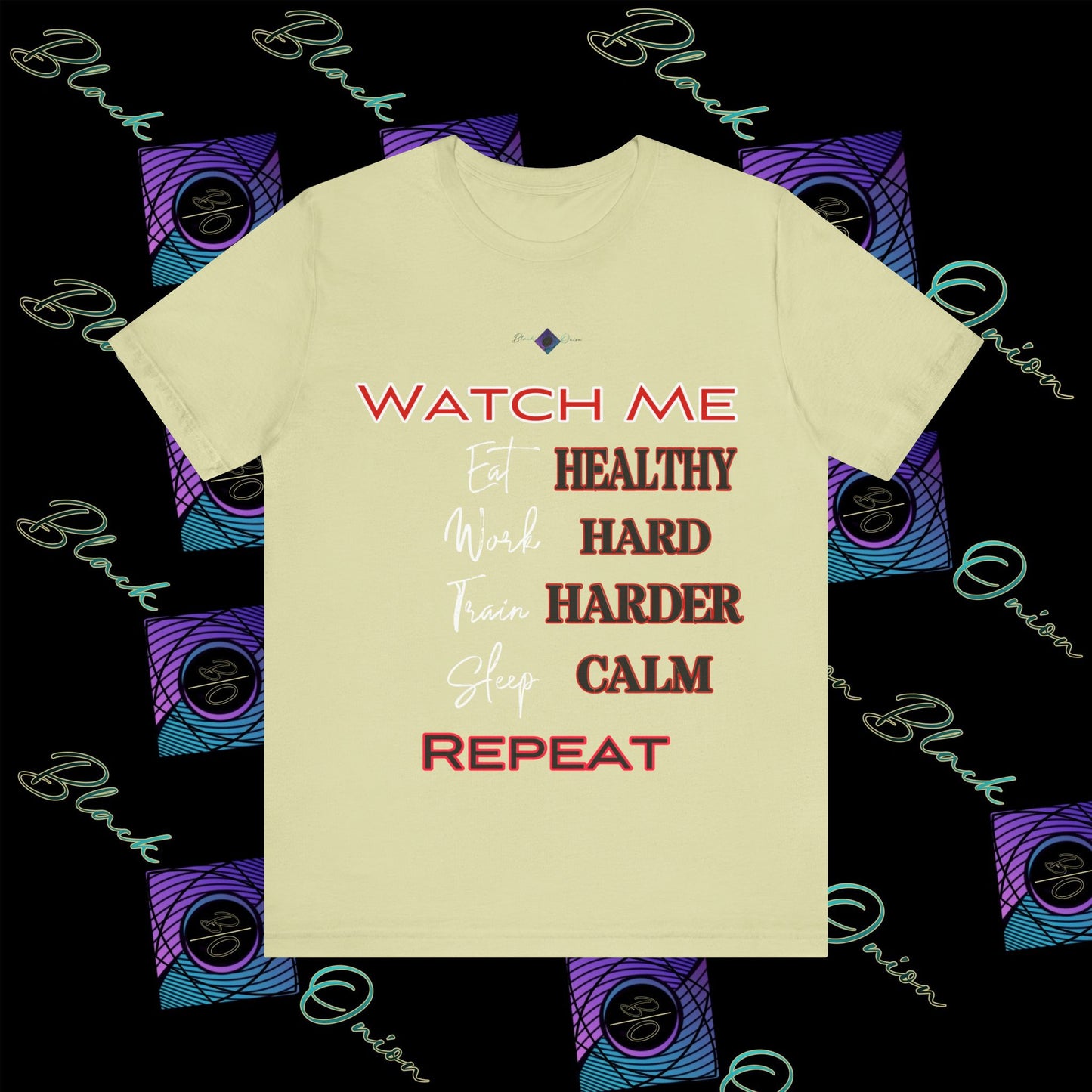 BlackOnion "Watch Me" T-Shirt with Workout Motif V3 ๐ช๐ฅ