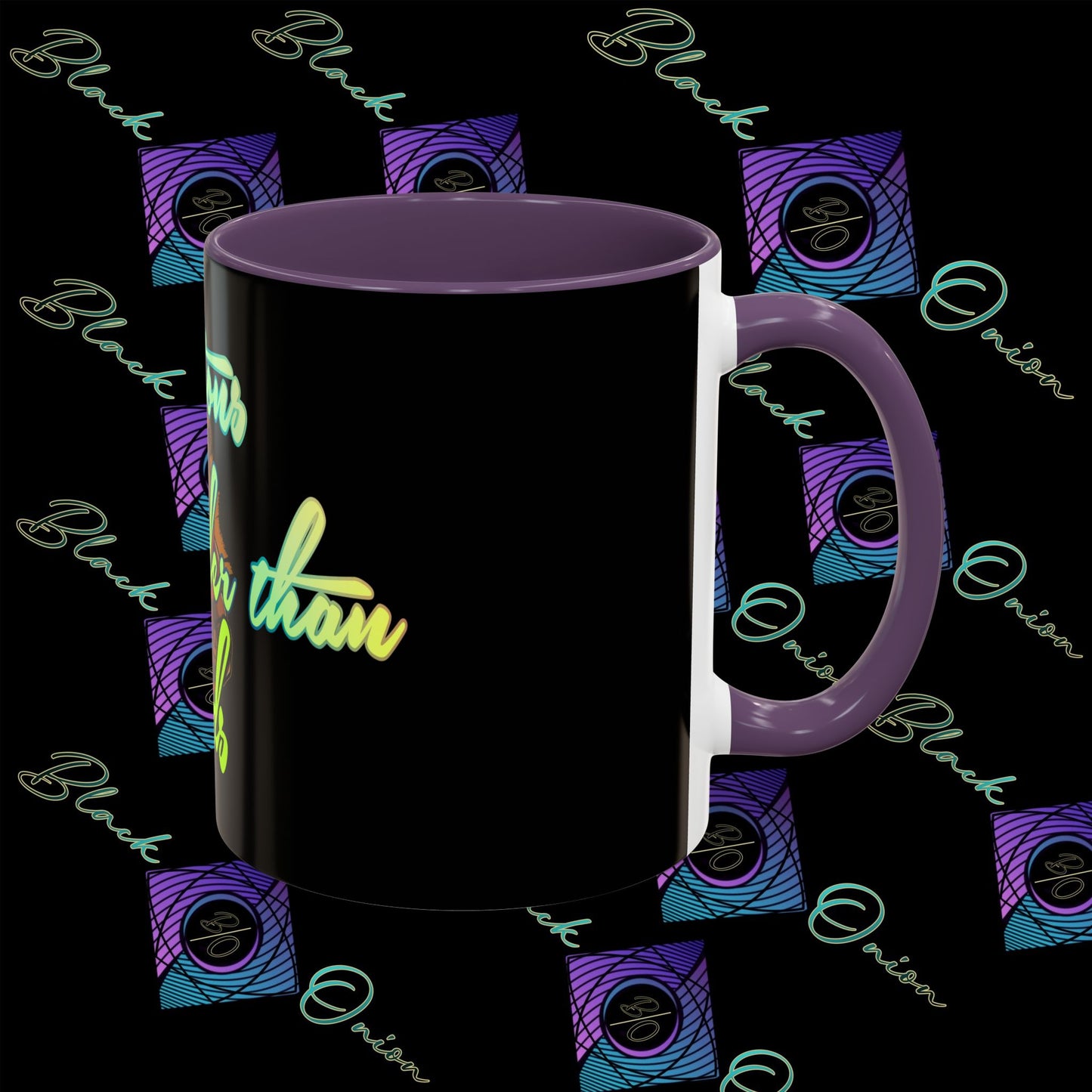 BlackOnion Coffee Mug - 11oz with Workout Motif ‘Actions speak lauder than words’🔥💪🫵