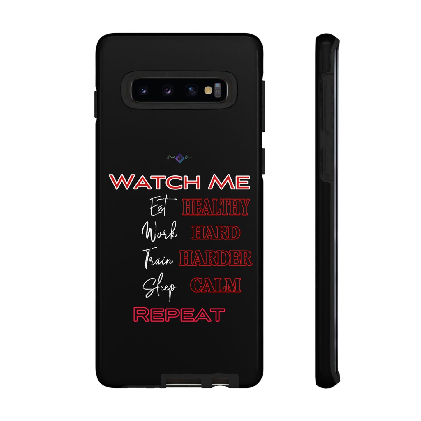 BlackOnion Phone Case -with Motivational Motif 'Watch Me' 💪🔥🫵