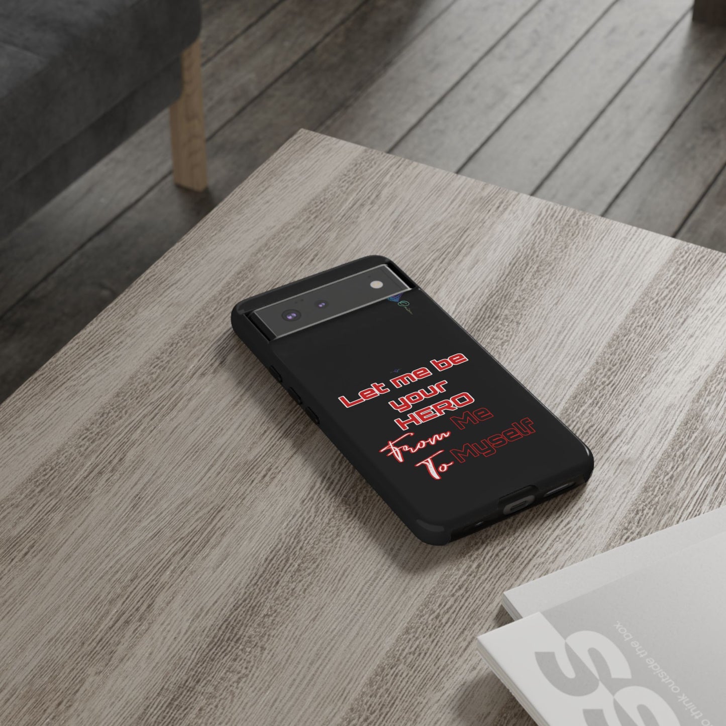 BlackOnion Brand New Phone Case - with Motivational Workout Motif’Let me be your Hero ‘💪🔥🫵