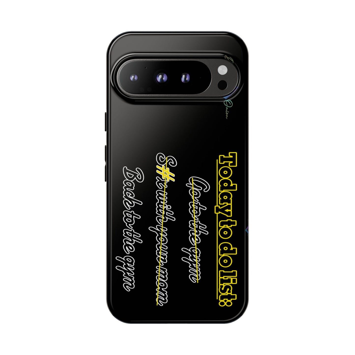 BlackOnion Brand New Phone Case - with Motivational Workout Motif’Today to do list ‘💪🔥🫵