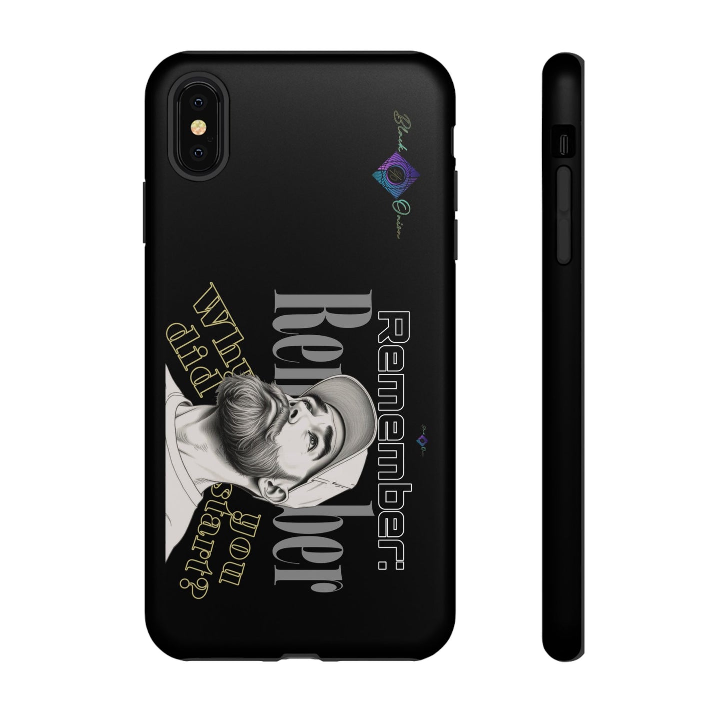 BlackOnion Brand New Phone Case - with Motivational Workout Motif’Remember ‘💪🔥🫵