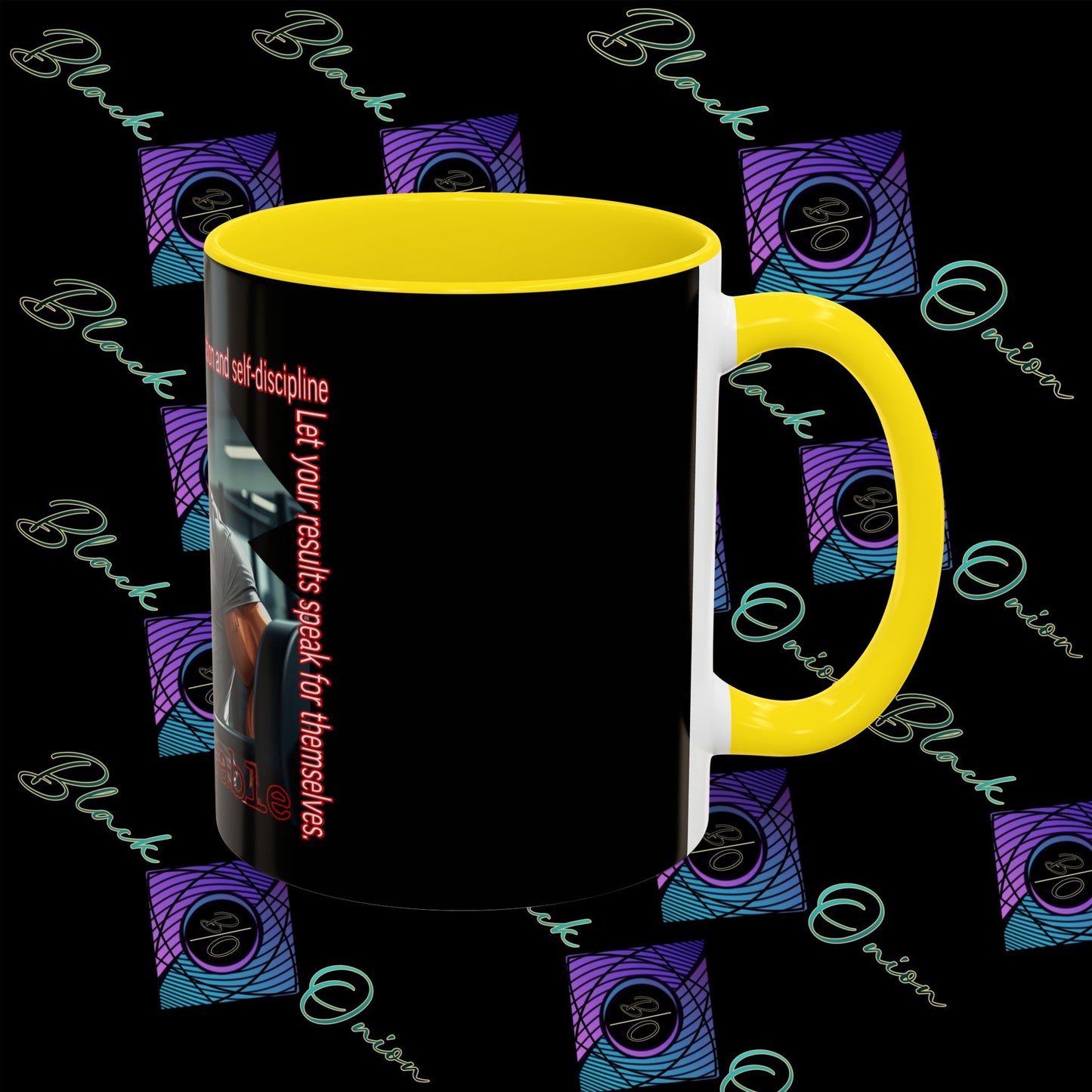BlackOnion Coffee Mug - 11oz with Workout Motif ‘Unstoppable’🔥💪🫵