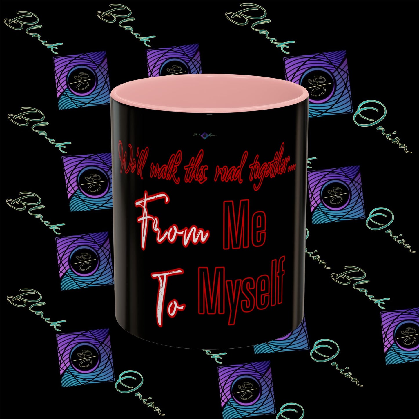 BlackOnion Coffee Mug Serial 2 with Workout Motif ‘ We’ll walk this road together’🫵🔥💪