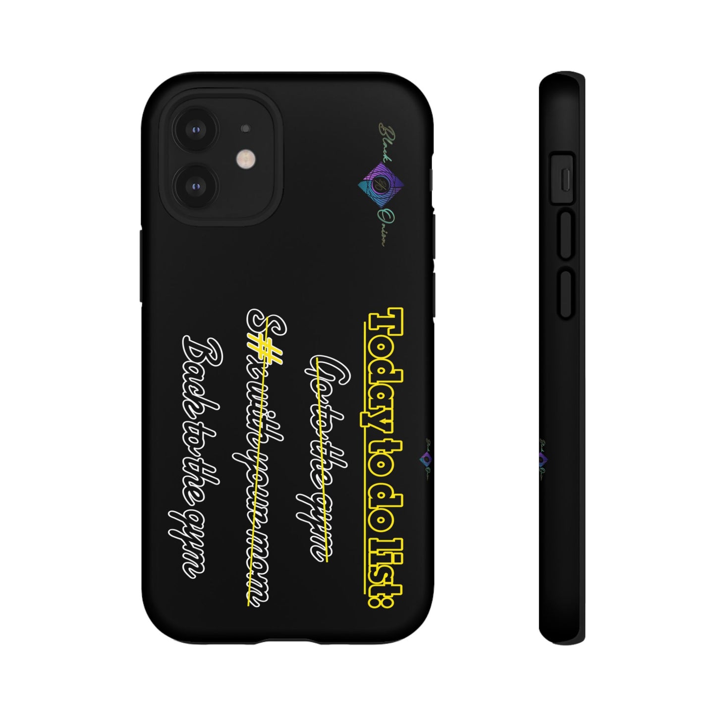 BlackOnion Brand New Phone Case - with Motivational Workout Motif’Today to do list ‘💪🔥🫵