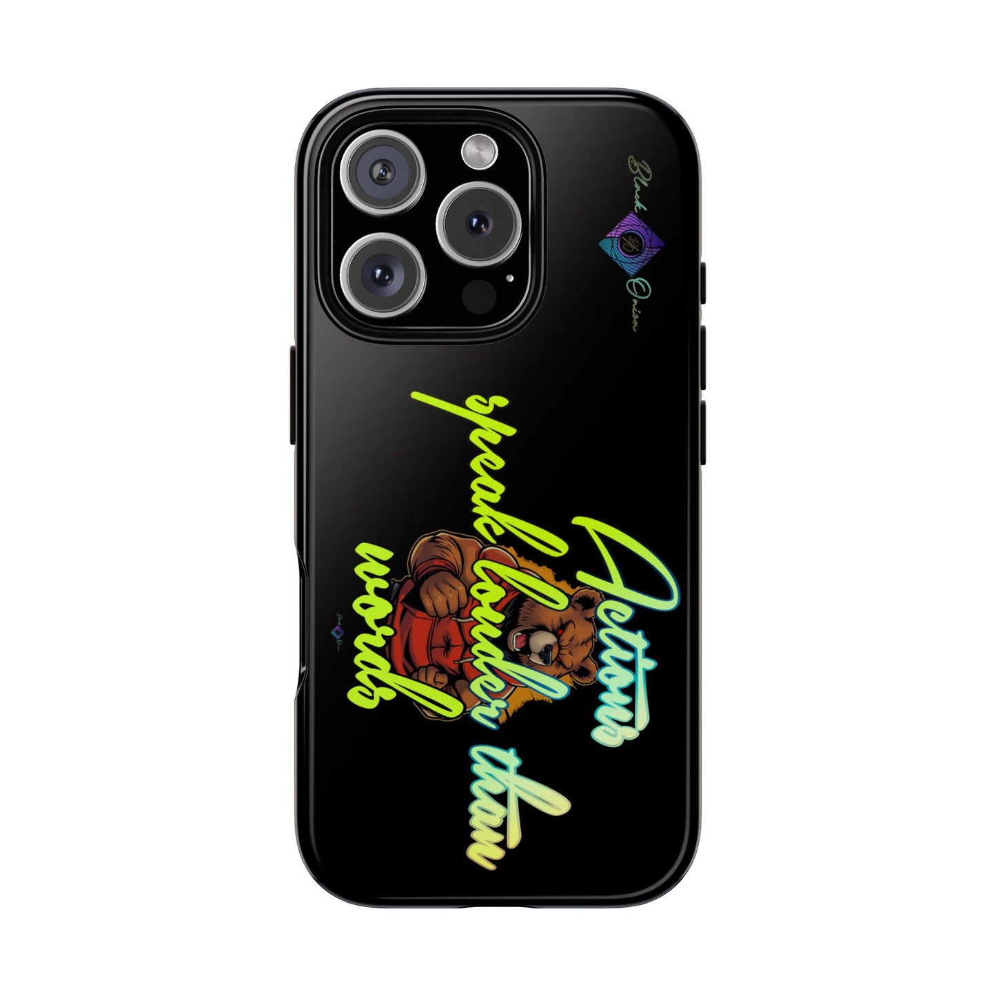 BlackOnion Brand New Phone Case - with Motivational Workout Motif ‘Actions speak lauder ‘💪🔥🫵