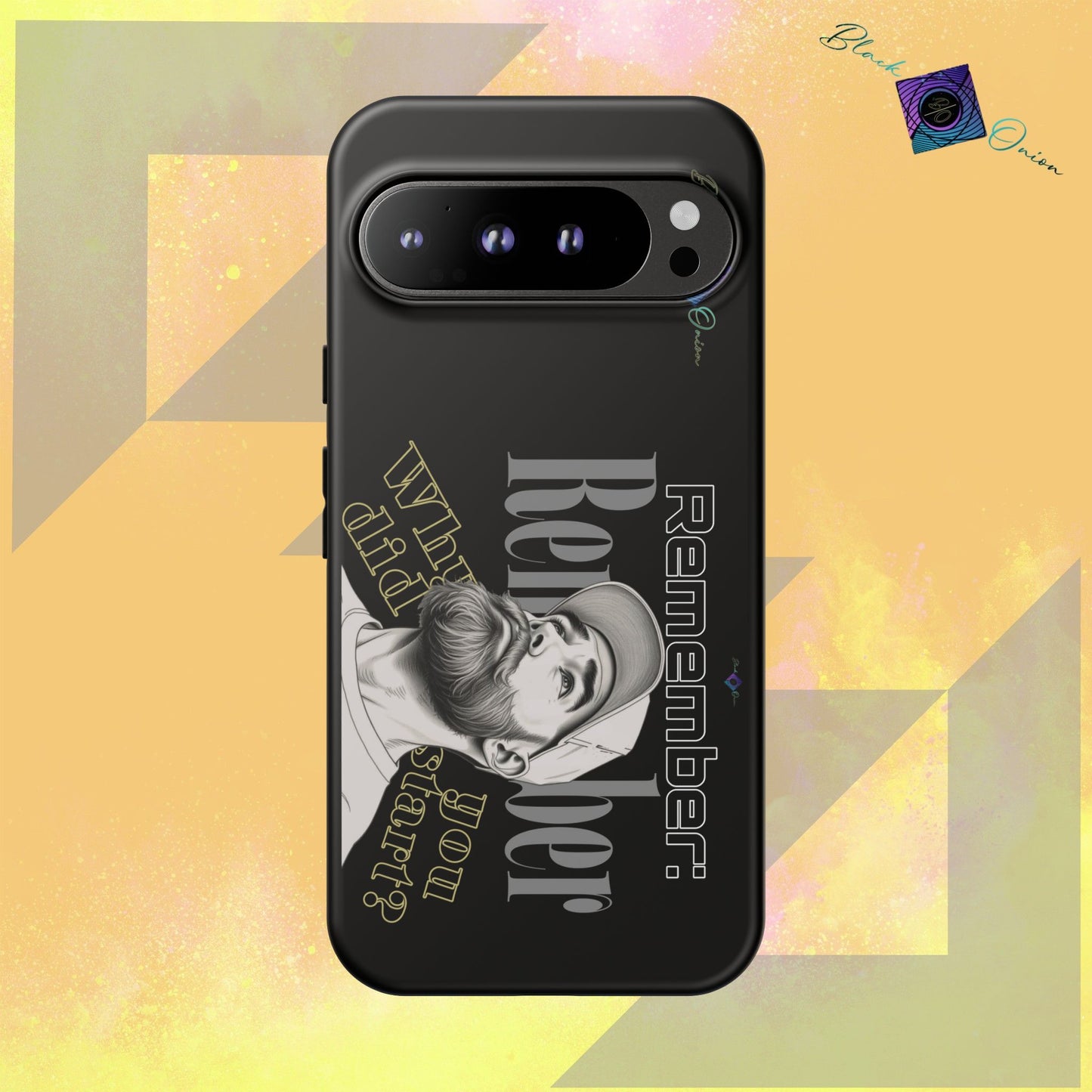 BlackOnion Brand New Phone Case - with Motivational Workout Motif’Remember ‘💪🔥🫵