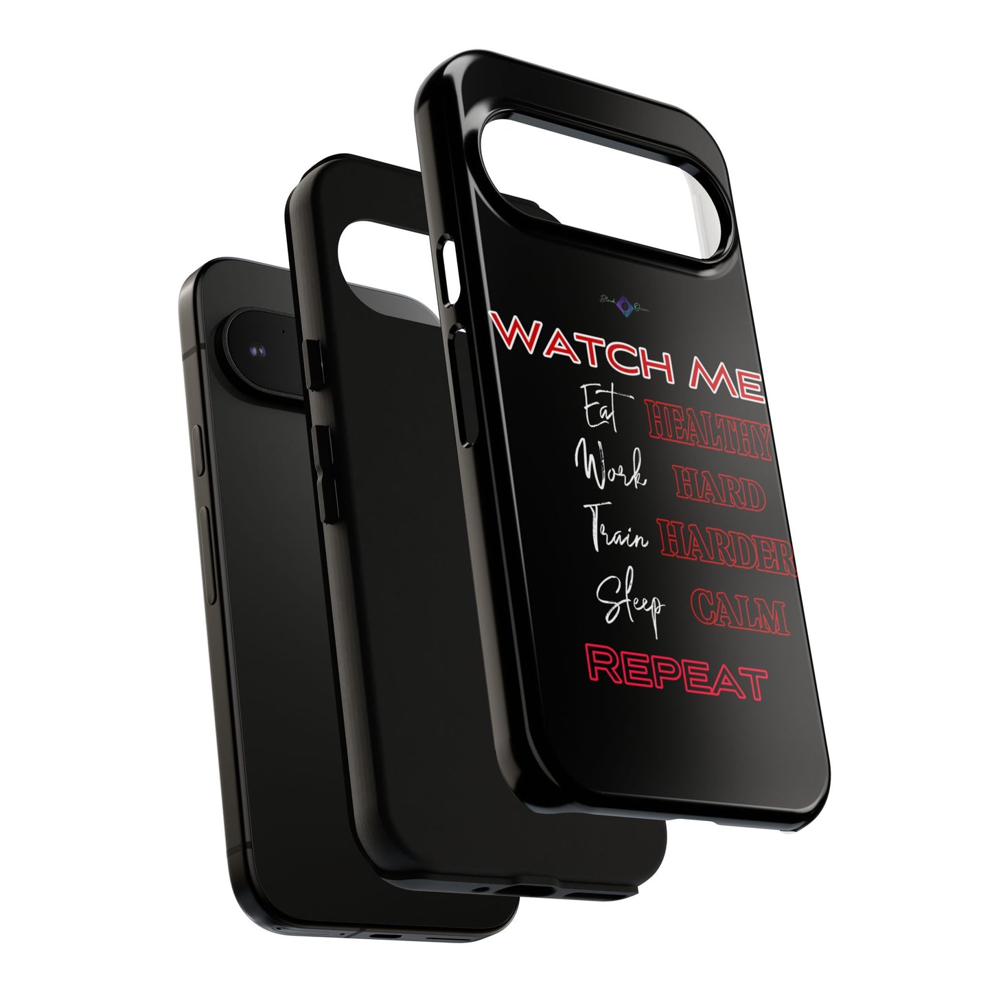 BlackOnion Phone Case -with Motivational Motif 'Watch Me' 💪🔥🫵