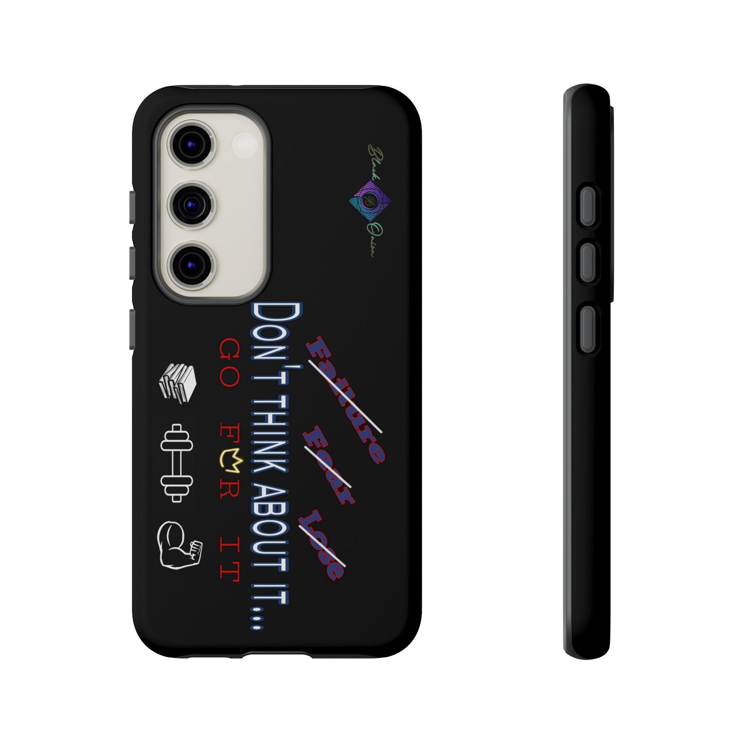 BlackOnion Brand New Phone Case - with Motivational Workout Motif’Don’t think ‘💪🔥🫵