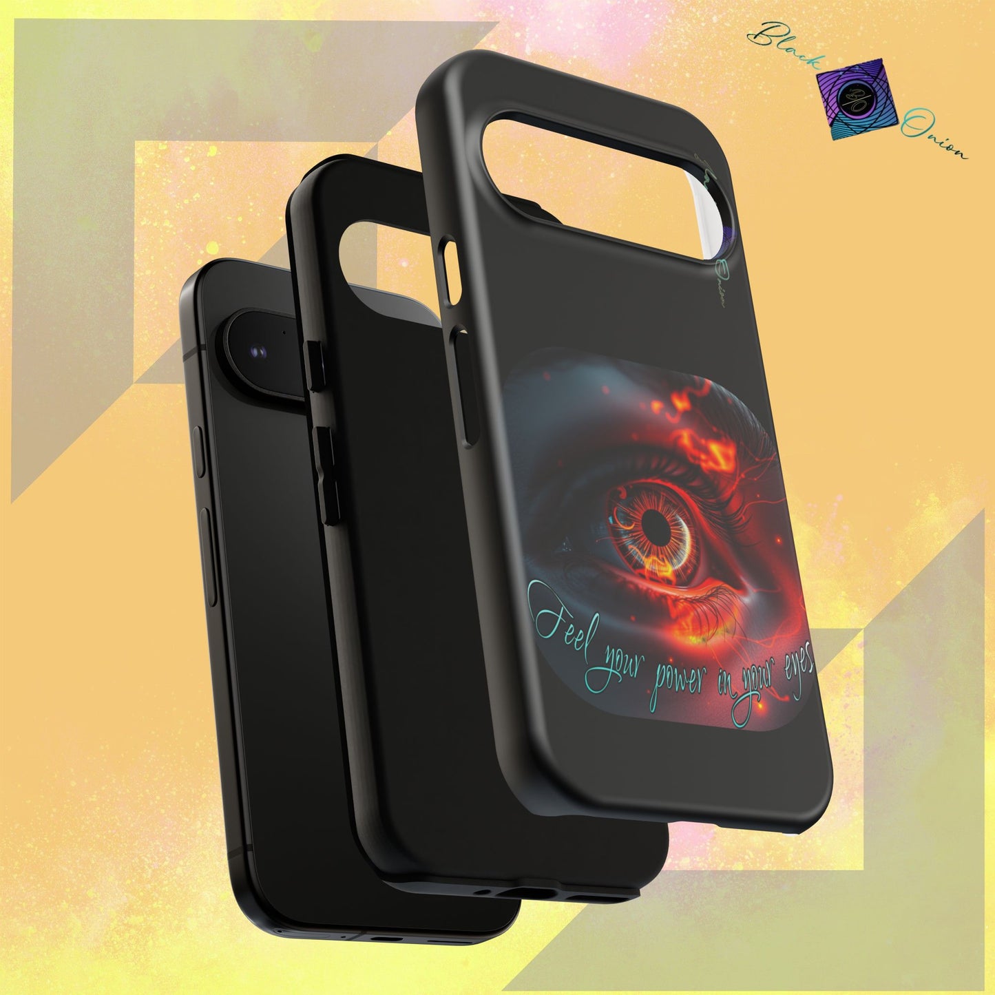 BlackOnion Brand New Phone Case - with Motivational Workout Motif ’Feel your power ‘💪🔥🫵