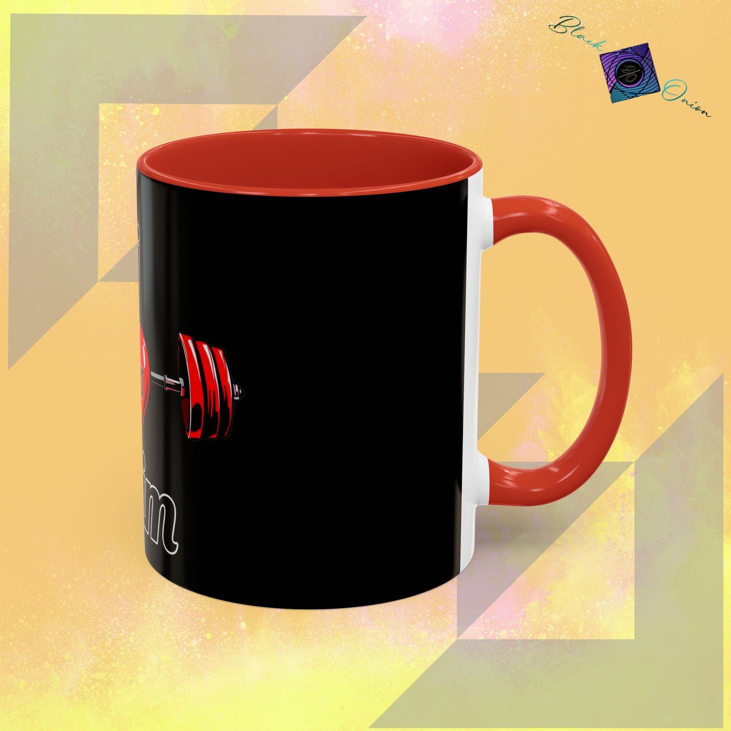 BlackOnion Coffee Mug - 11oz with Workout Motif ‘ÁjjLávDzsi’🔥💪🫵