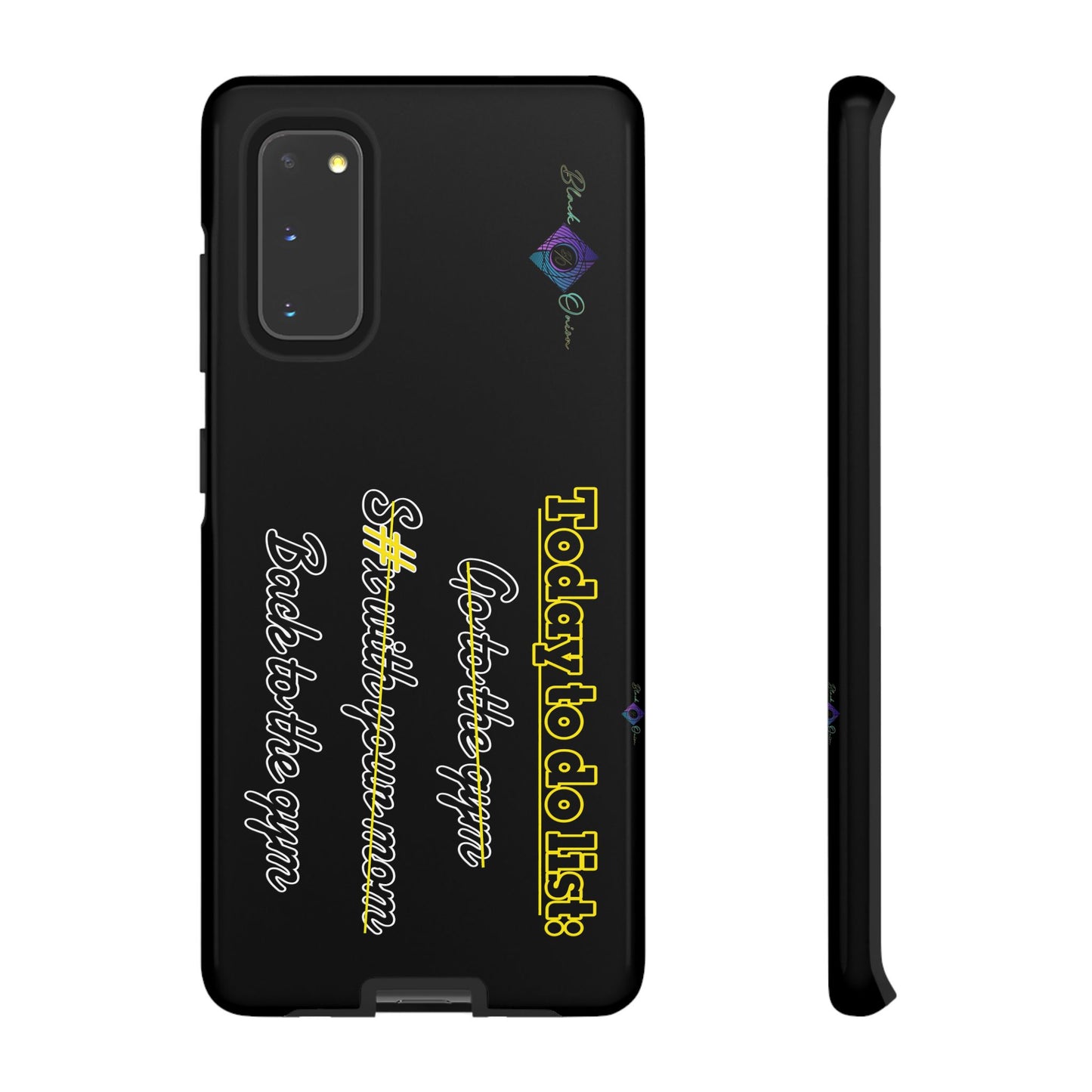 BlackOnion Brand New Phone Case - with Motivational Workout Motif’Today to do list ‘💪🔥🫵