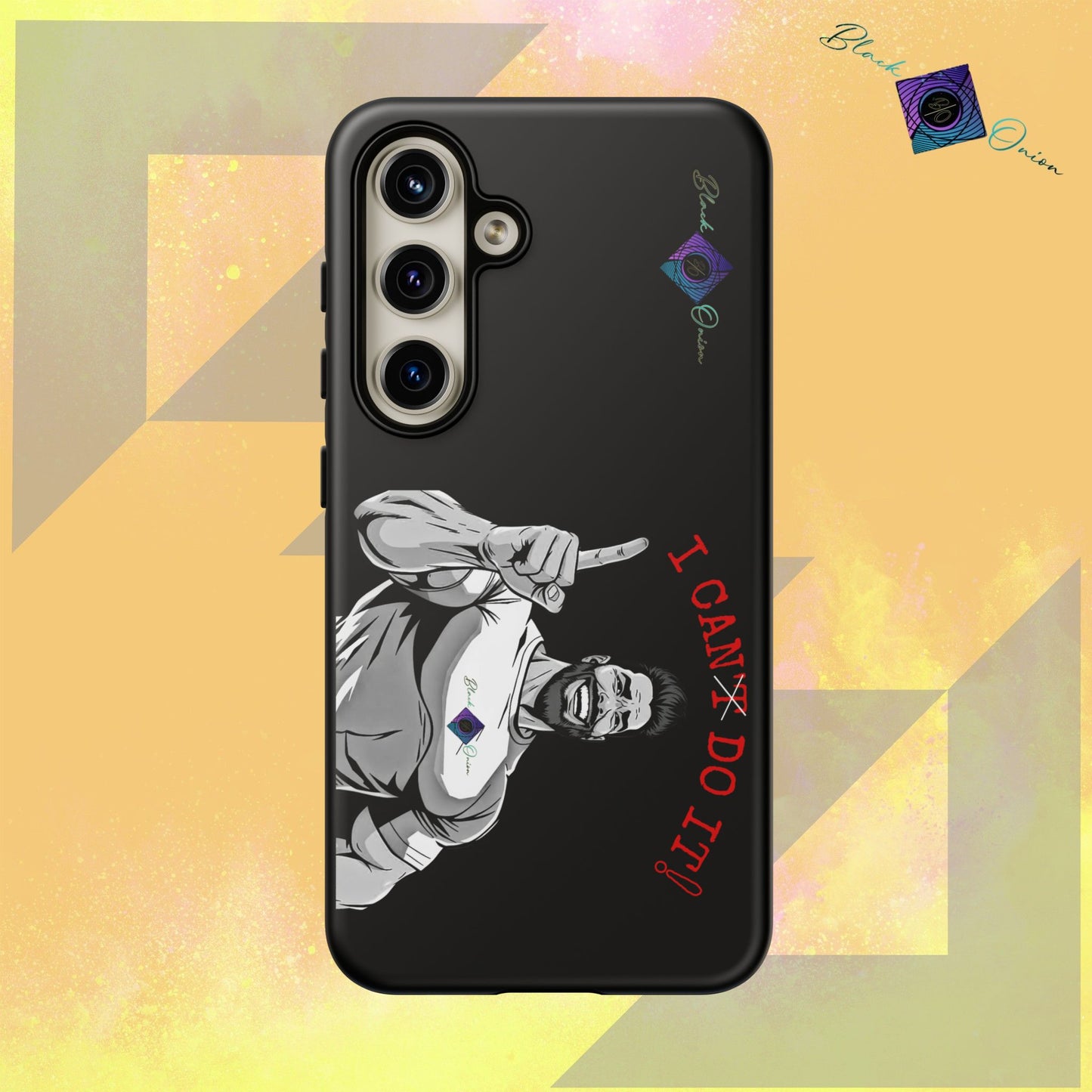 BlackOnion Brand New Phone Case - with Motivational Workout Motif’I Can Do It ‘💪🔥🫵
