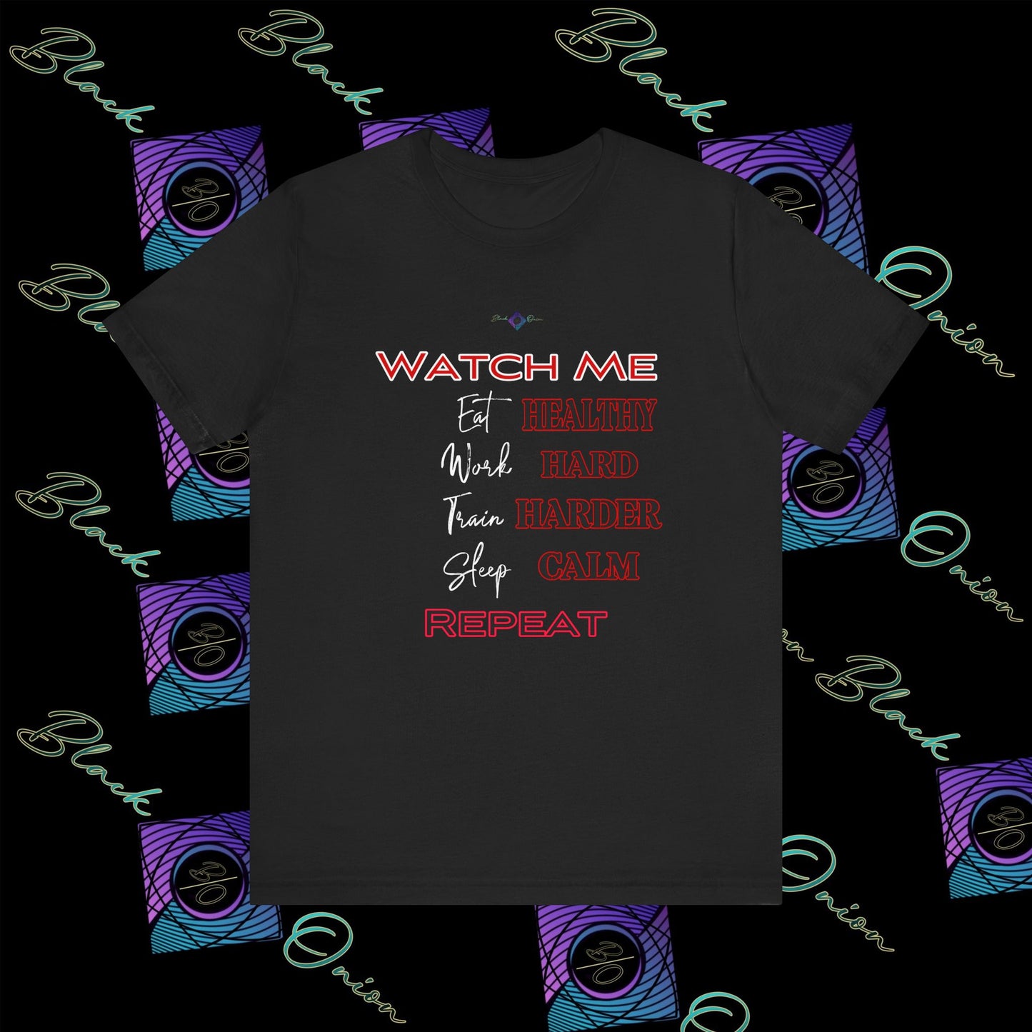 BlackOnion "Watch Me" T-Shirt with Workout Motif V4 ๐ช๐ฅ