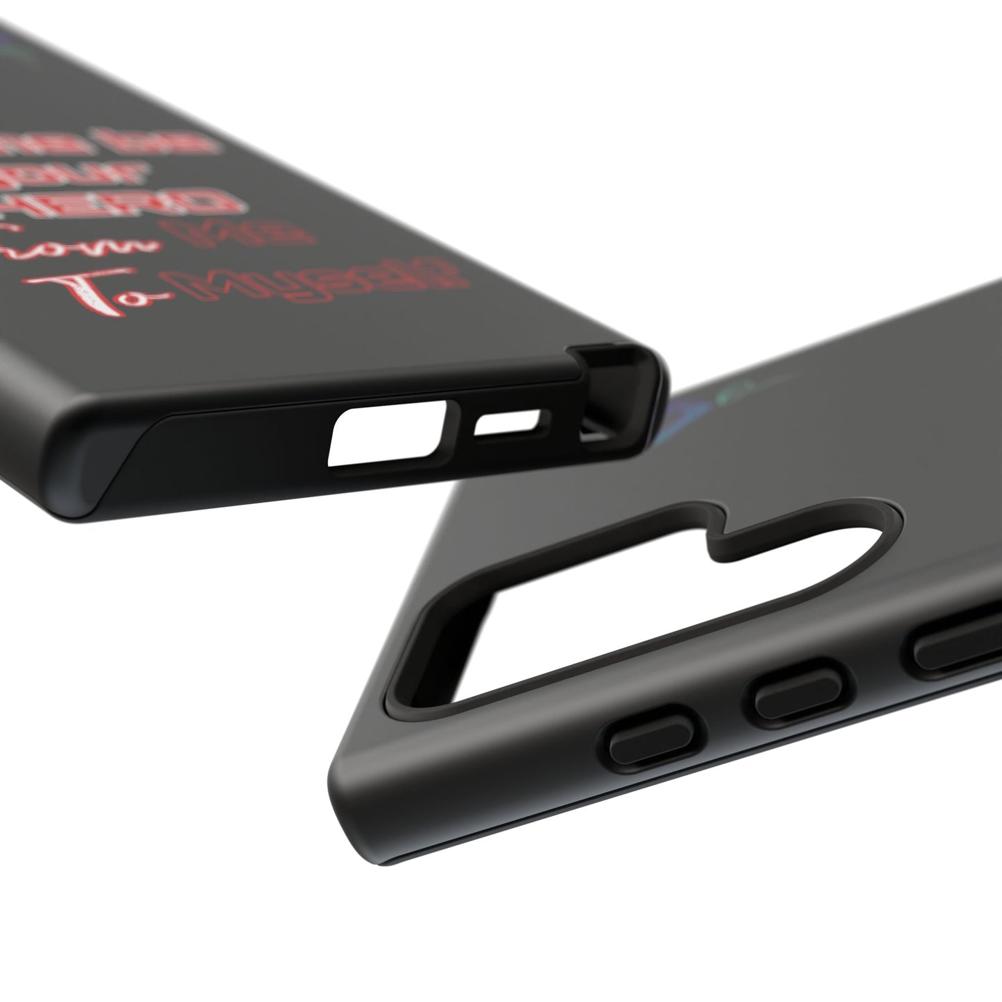 BlackOnion Brand New Phone Case - with Motivational Workout Motif’Let me be your Hero ‘💪🔥🫵