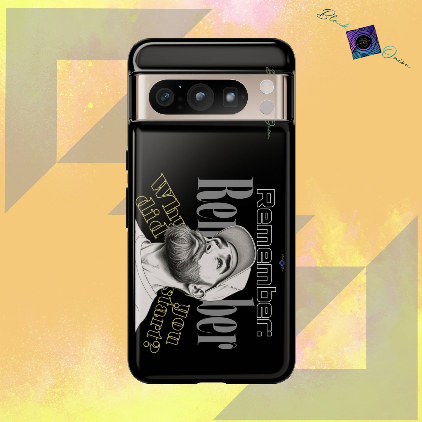 BlackOnion Brand New Phone Case - with Motivational Workout Motif’Remember ‘💪🔥🫵