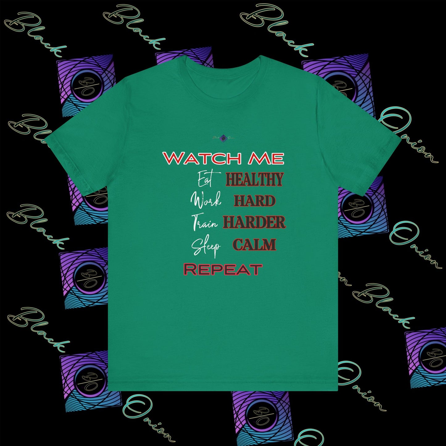 BlackOnion "Watch Me" T-Shirt with Workout Motif V4 ๐ช๐ฅ