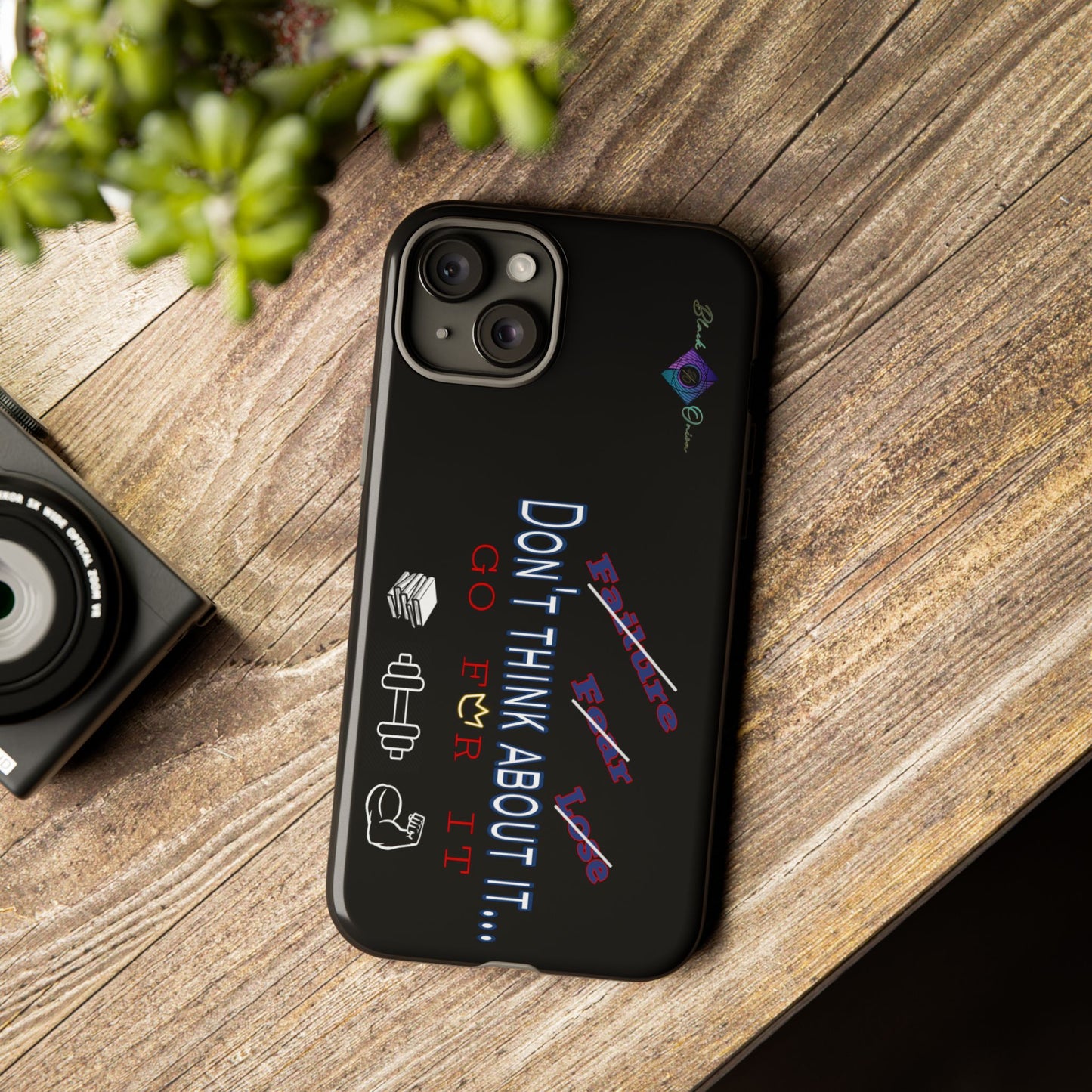 BlackOnion Brand New Phone Case - with Motivational Workout Motif’Don’t think ‘💪🔥🫵