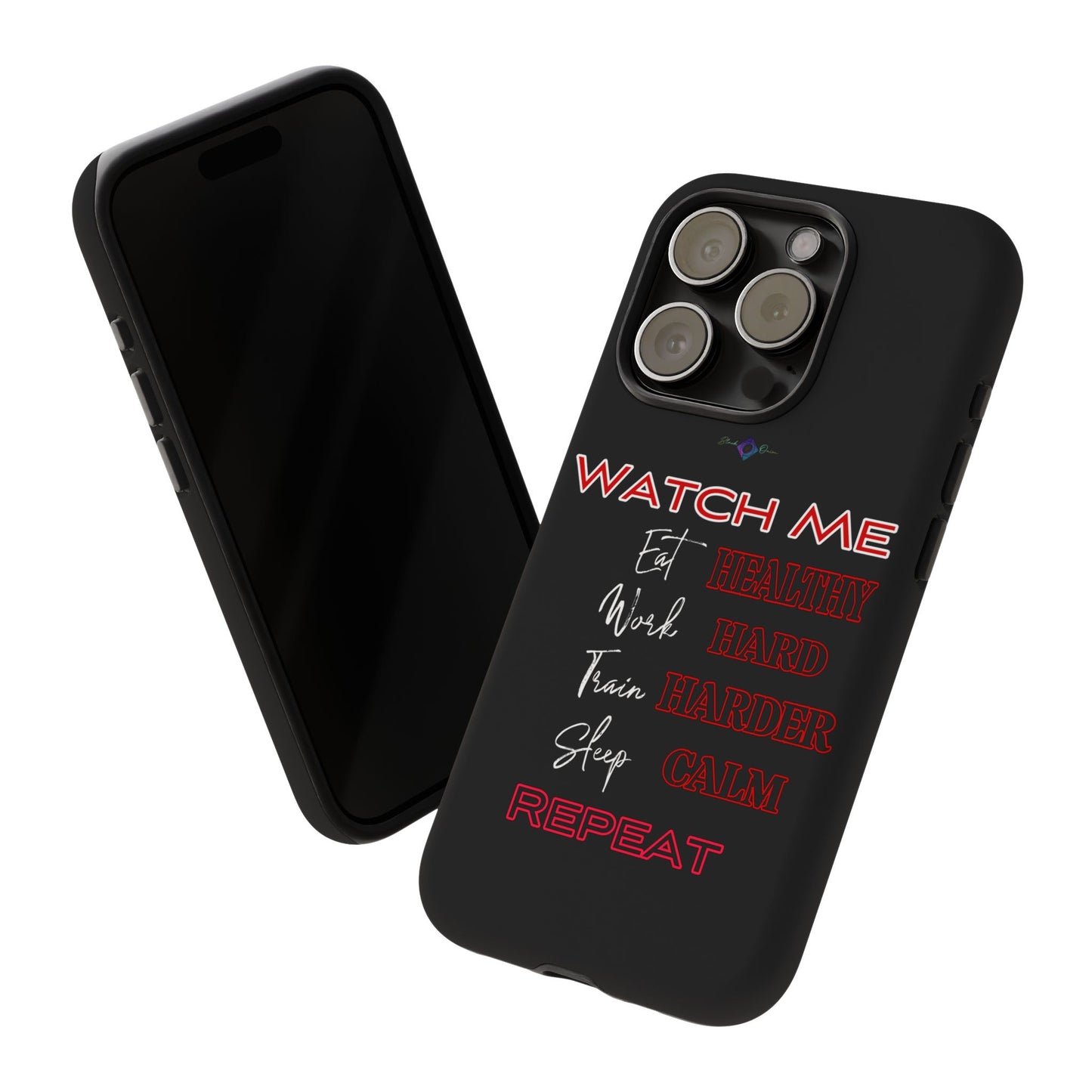 BlackOnion Phone Case -with Motivational Motif 'Watch Me' 💪🔥🫵