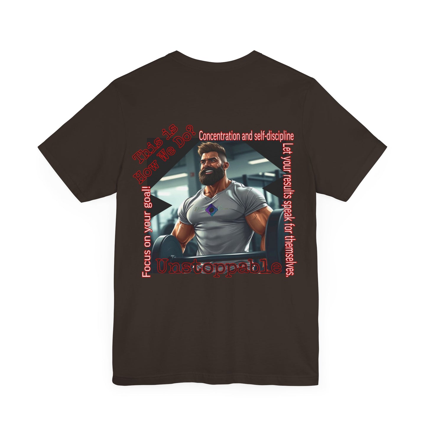 BlackOnion T-Shirt with Workout Motif “Unstoppable “💪🔥🫵