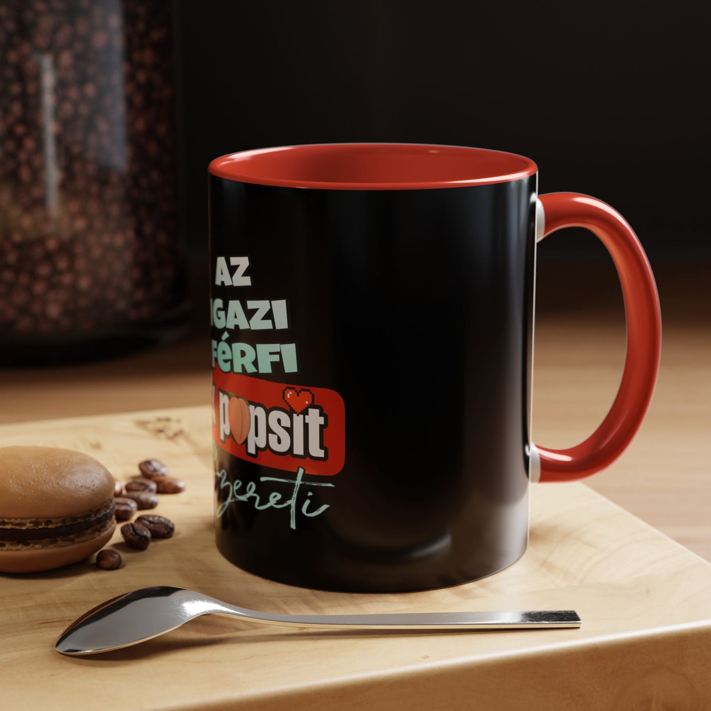 BlackOnion Coffee Mug Serial 2 with Workout Motif ‘Az igazi férfiak a kerek popsit szeretik ‘🫵🔥💪